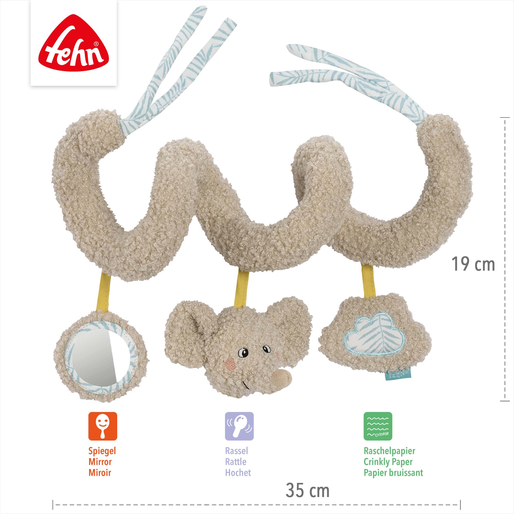Kinderwagen Spielzeug, fehn, Grau – Produktansicht