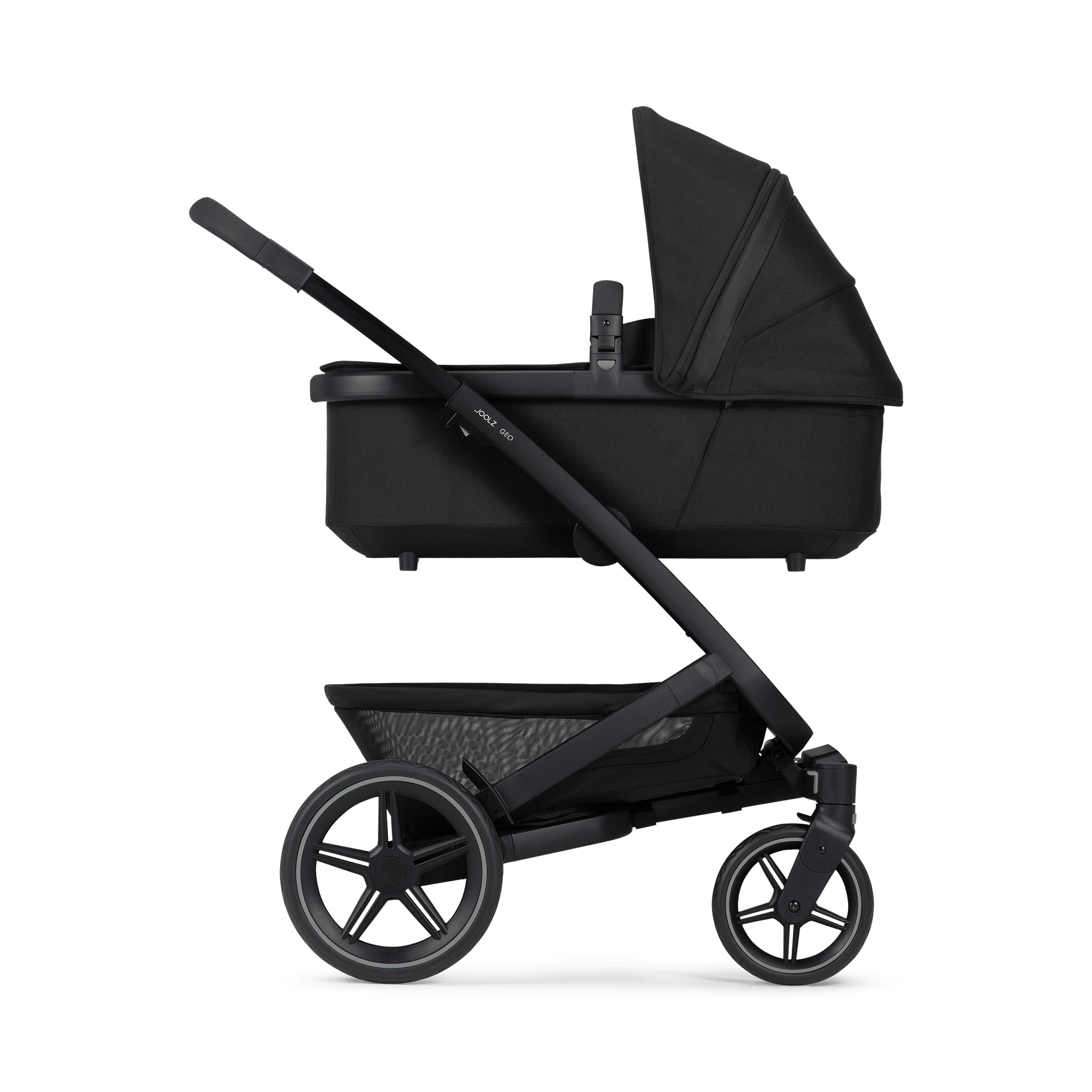 Kombi-Kinderwagen, JOOLZ, Schwarz – Besonderheit: mit Allradfederung und Reflektoren für ein ideales und sicheres Fahrerlebnis
