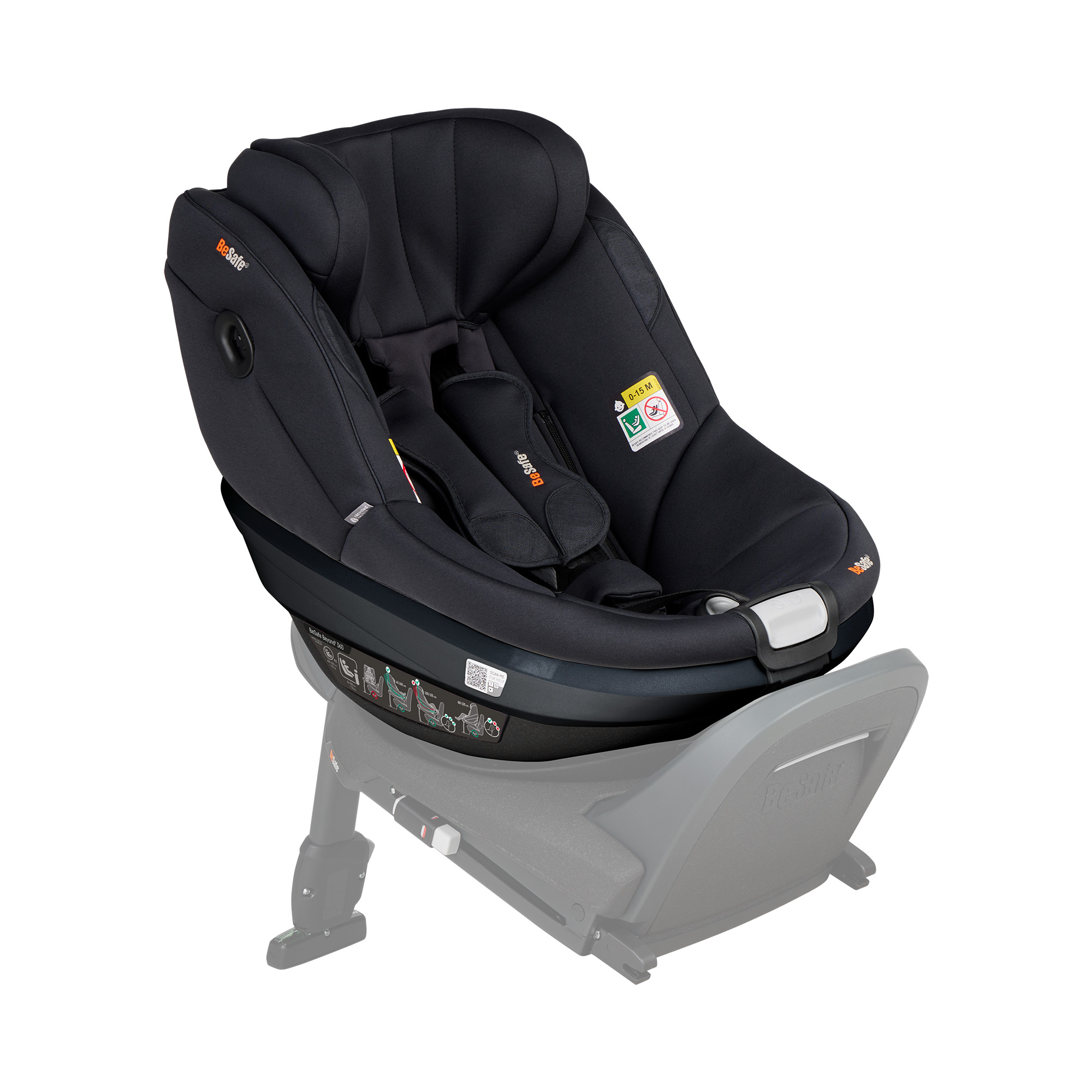 Reboarder 0-18 kg, Gruppe 0+/1, BeSafe, Schwarz – Produktansicht