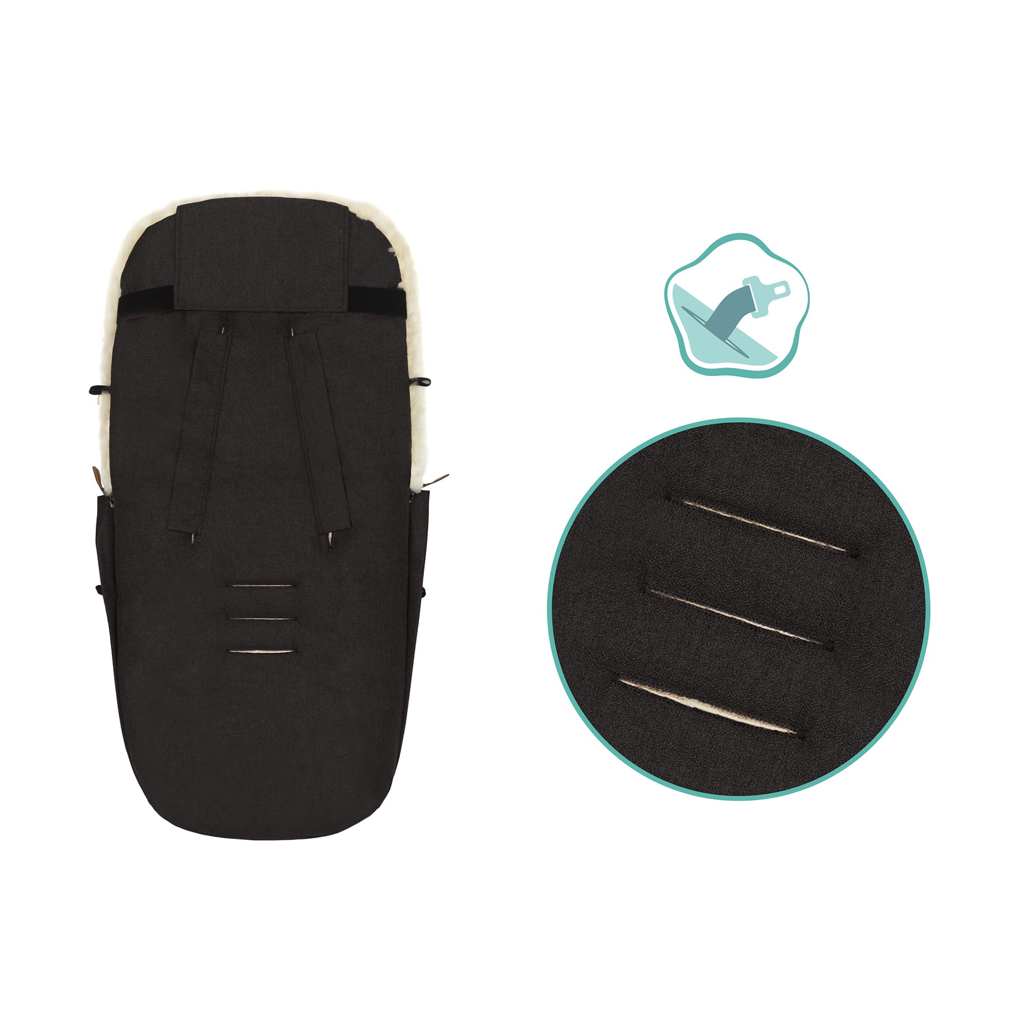 Fußsäcke & Decken, LITTLE ONE, Schwarz – Produktansicht