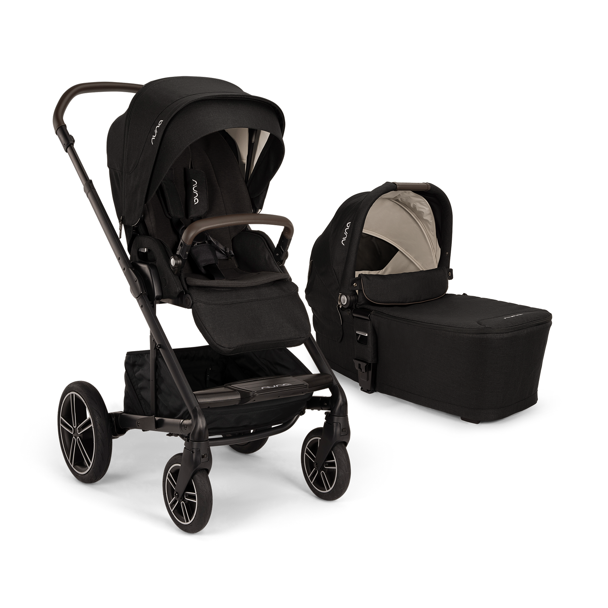 Kombi-Kinderwagen, nuna, Schwarz – Produktansicht
