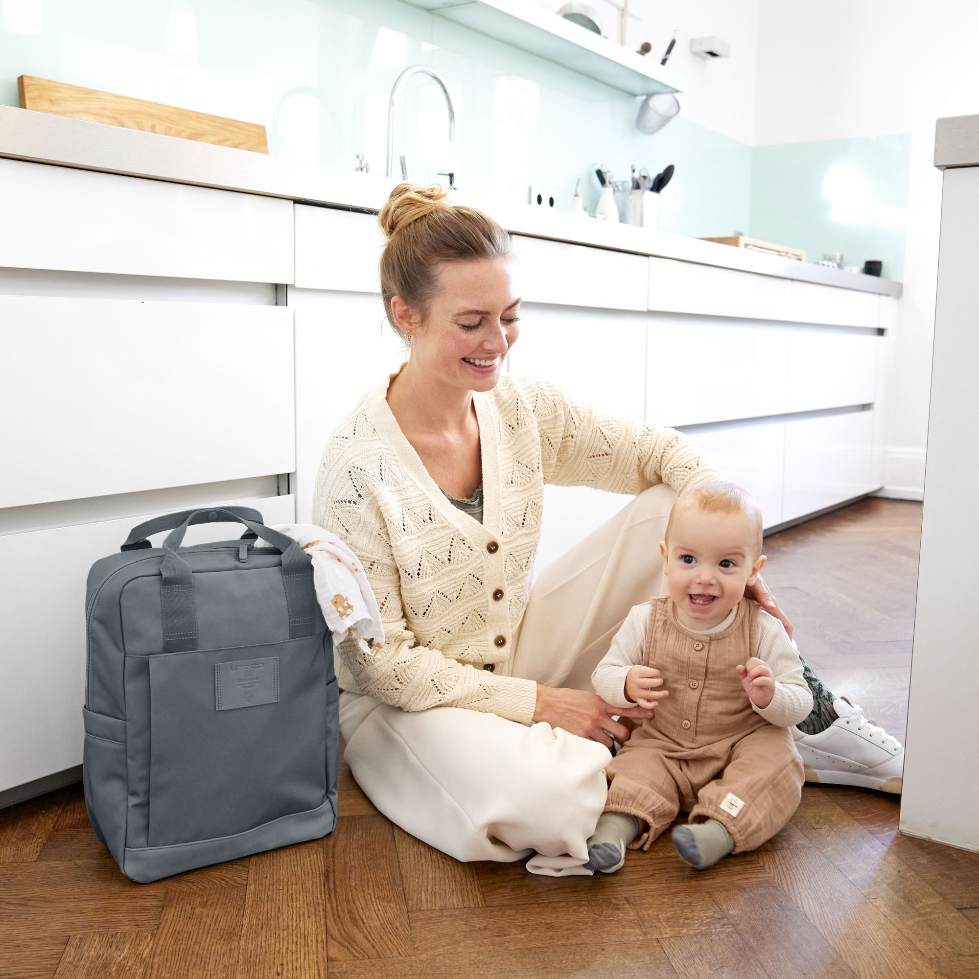 Wickelrucksäcke, LÄSSIG, Grau – Produktansicht