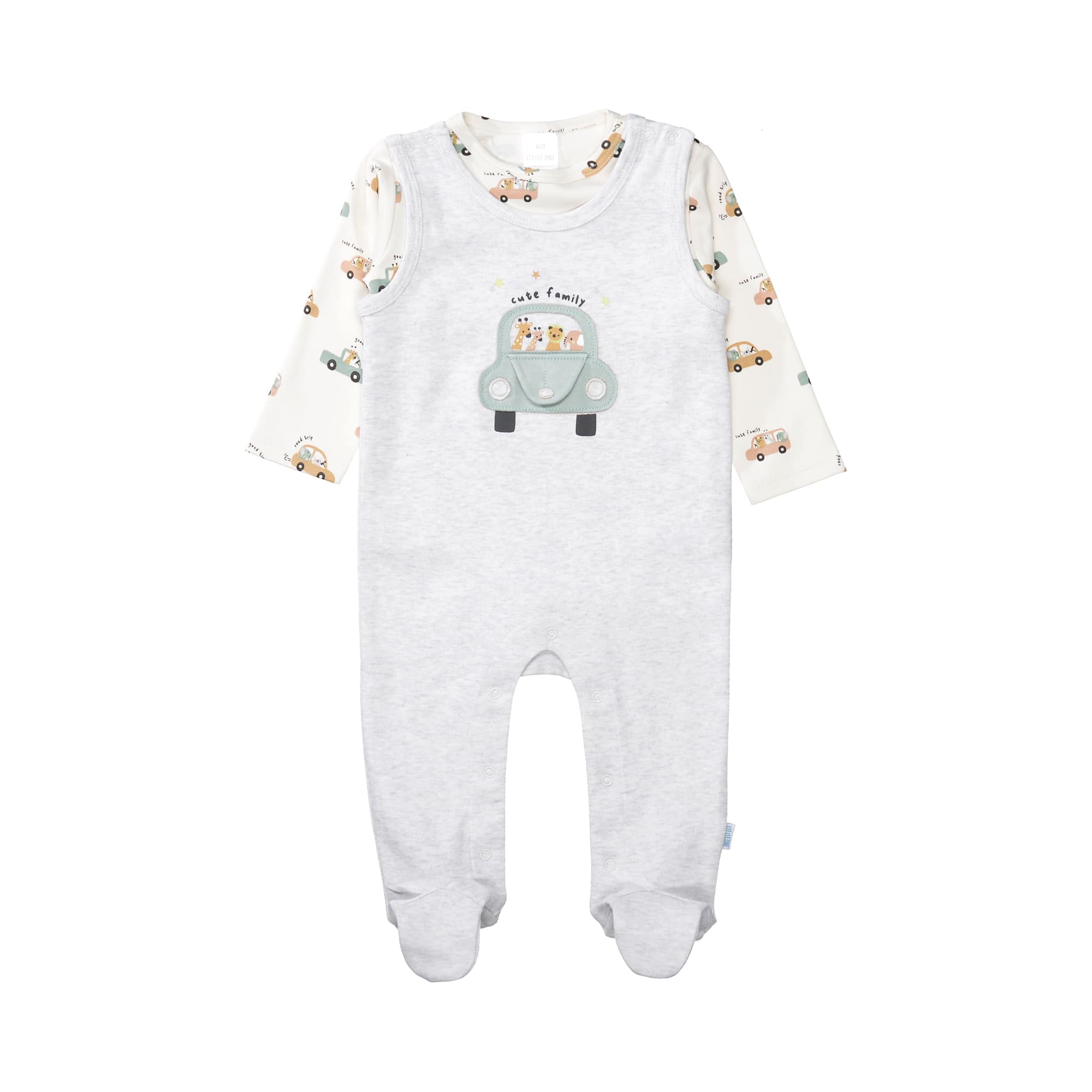 Strampler, LITTLE ONE, Grau – Produktansicht