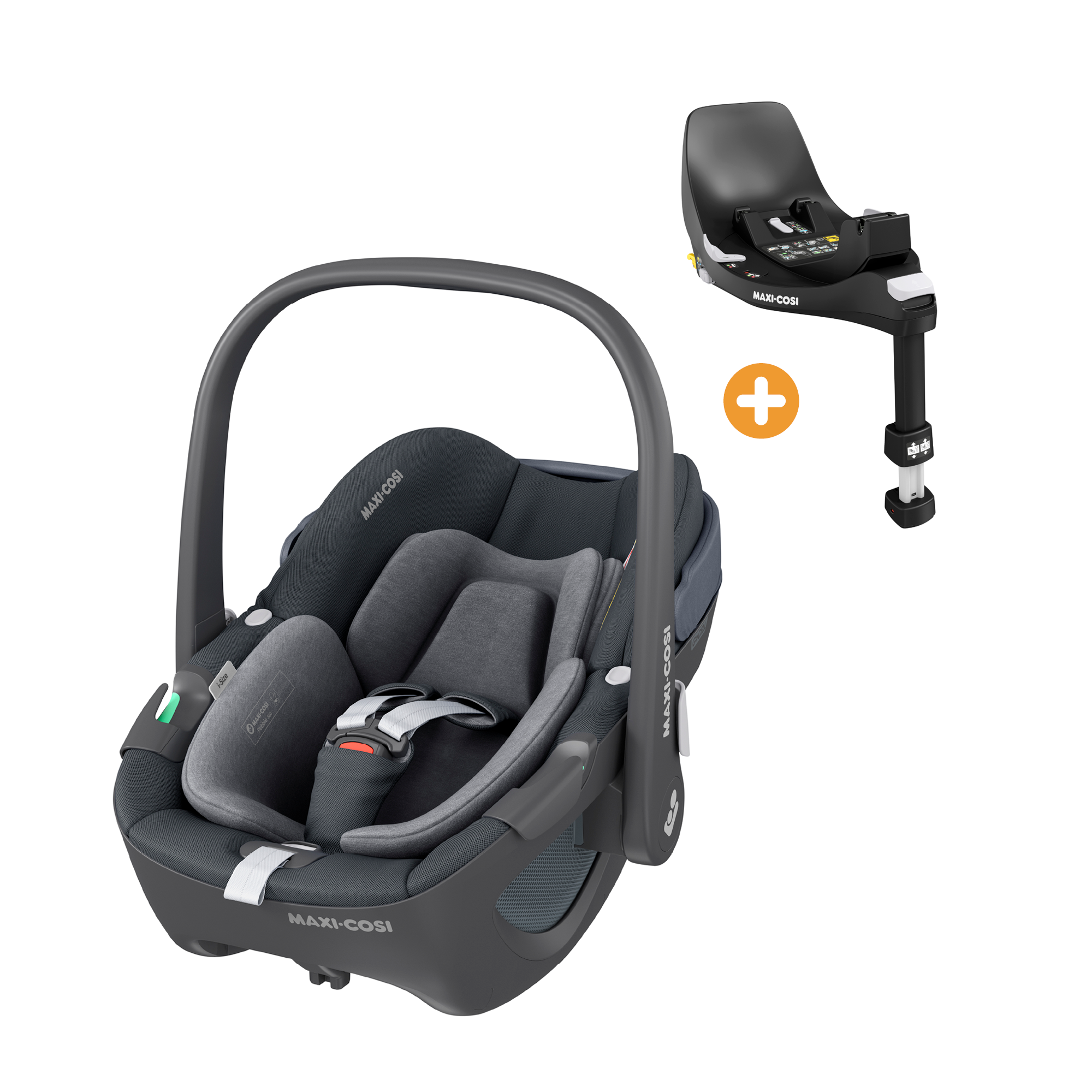 Babyschalen 0-13 kg, Gruppe 0+, MAXI-COSI, Grau – Besonderheit: Set bestehend aus Babyschale und Basisstation