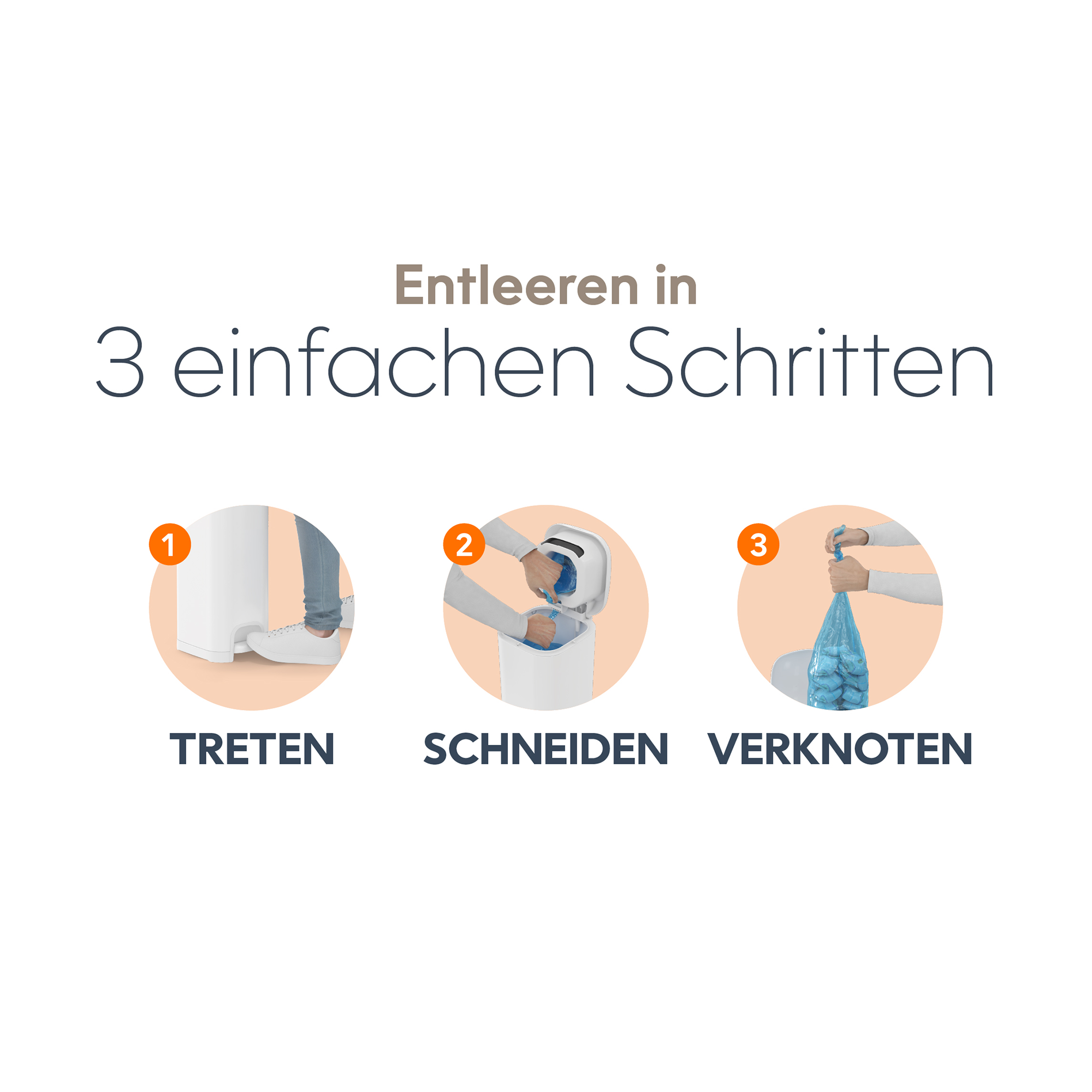 Windeleimer, Angelcare, Weiß – Produktansicht