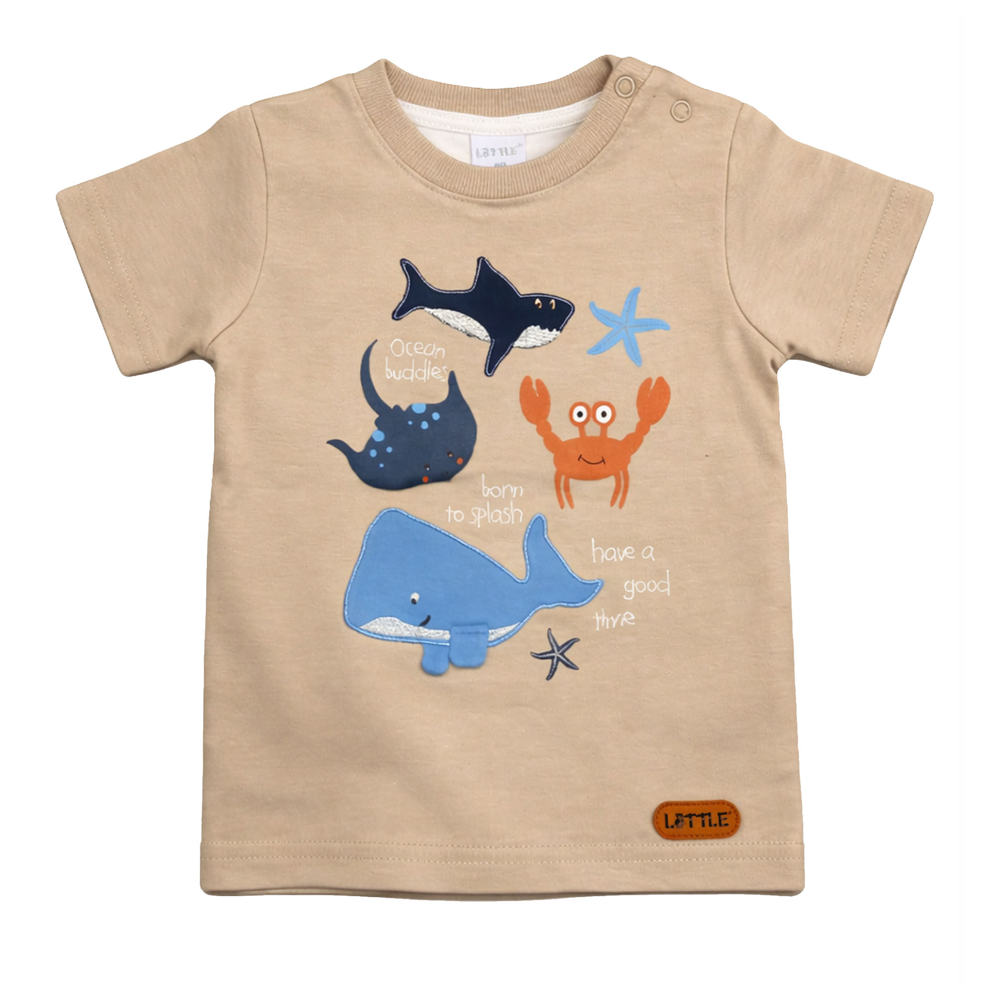 Kurzarmshirts, LITTLE, Beige – Produktansicht