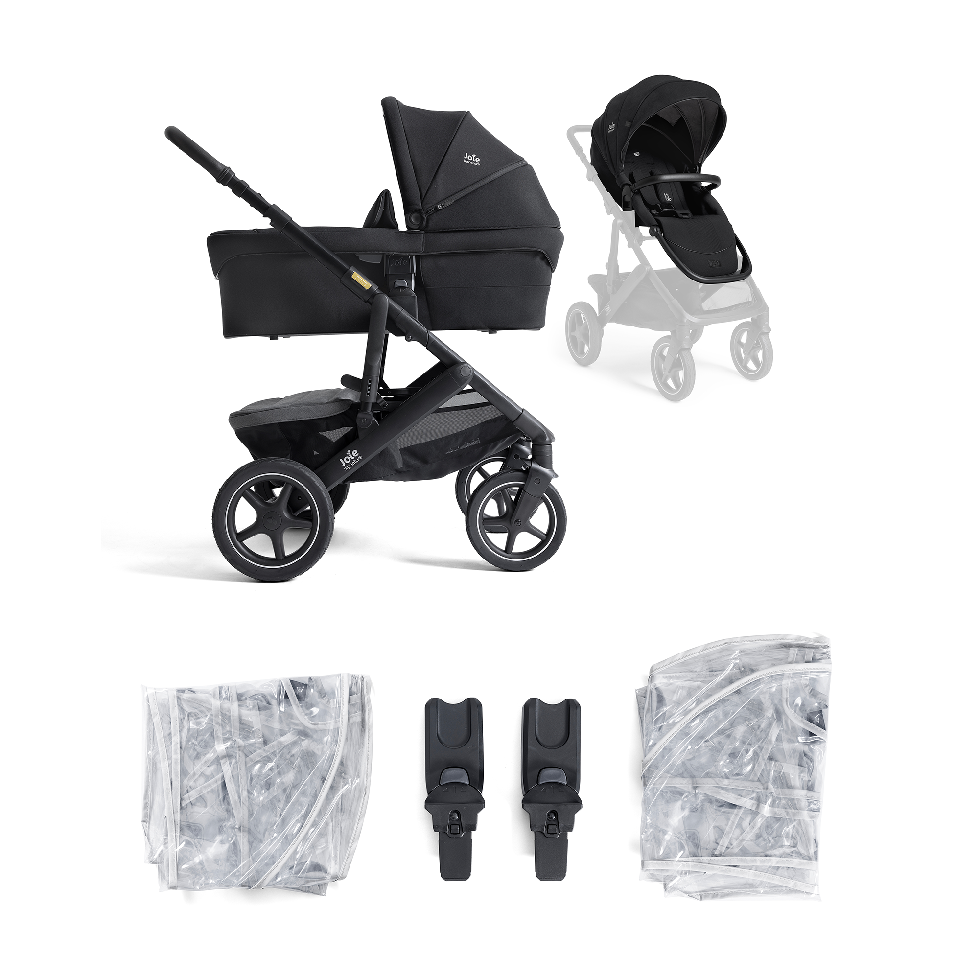 Kombi-Kinderwagen, Joie signature, Schwarz – Produktansicht