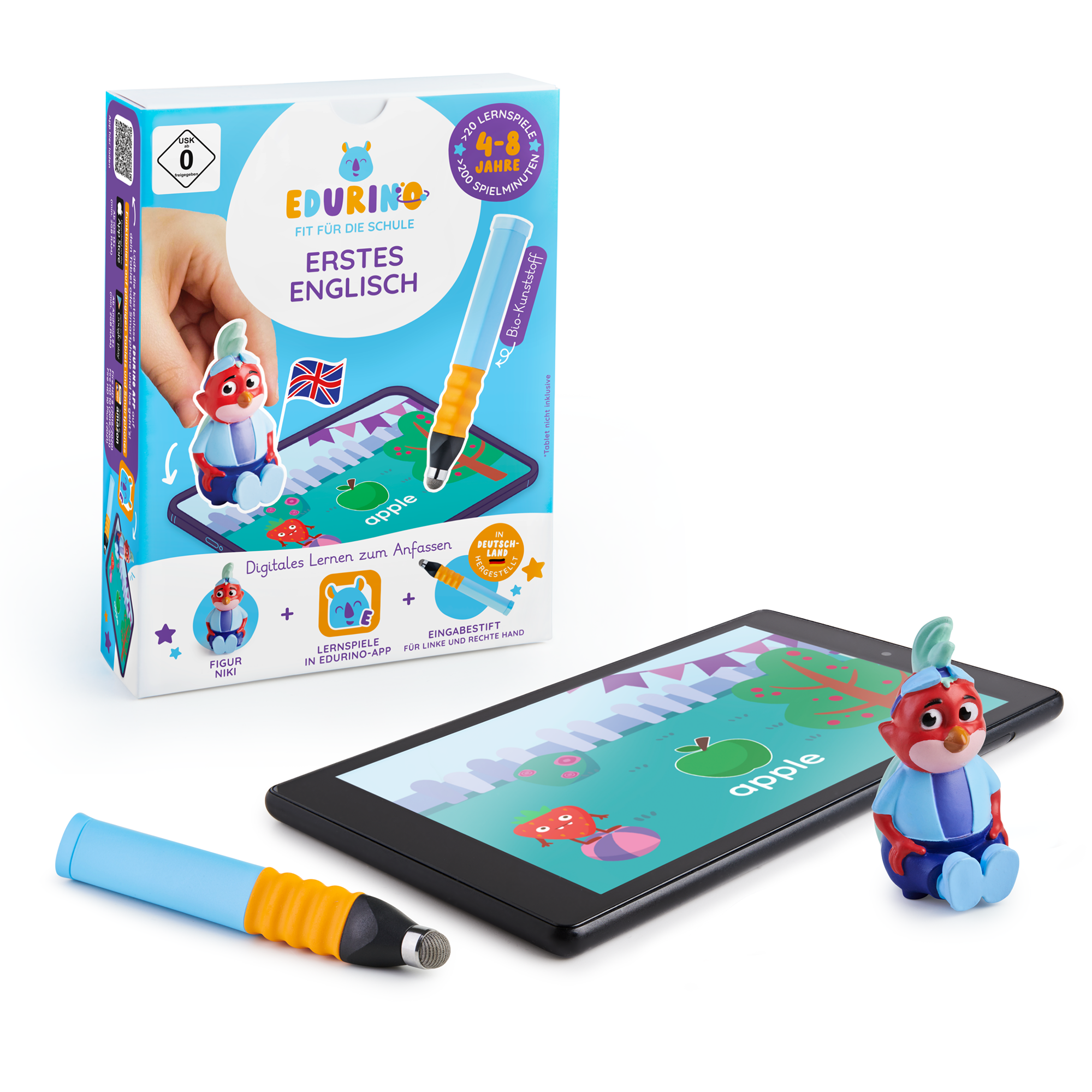 Spielfiguren, EDURINO, Rot – Besonderheit: spielerisches Lernen von erstem Lesen und Schreiben