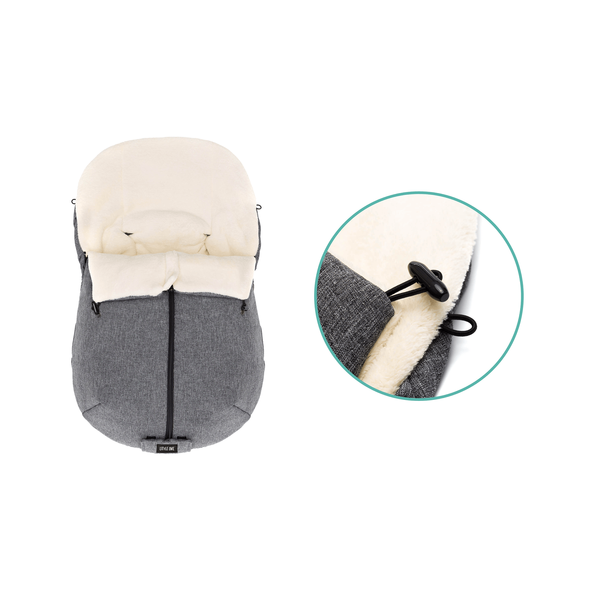 Fußsäcke, LITTLE ONE, Grau – Produktansicht