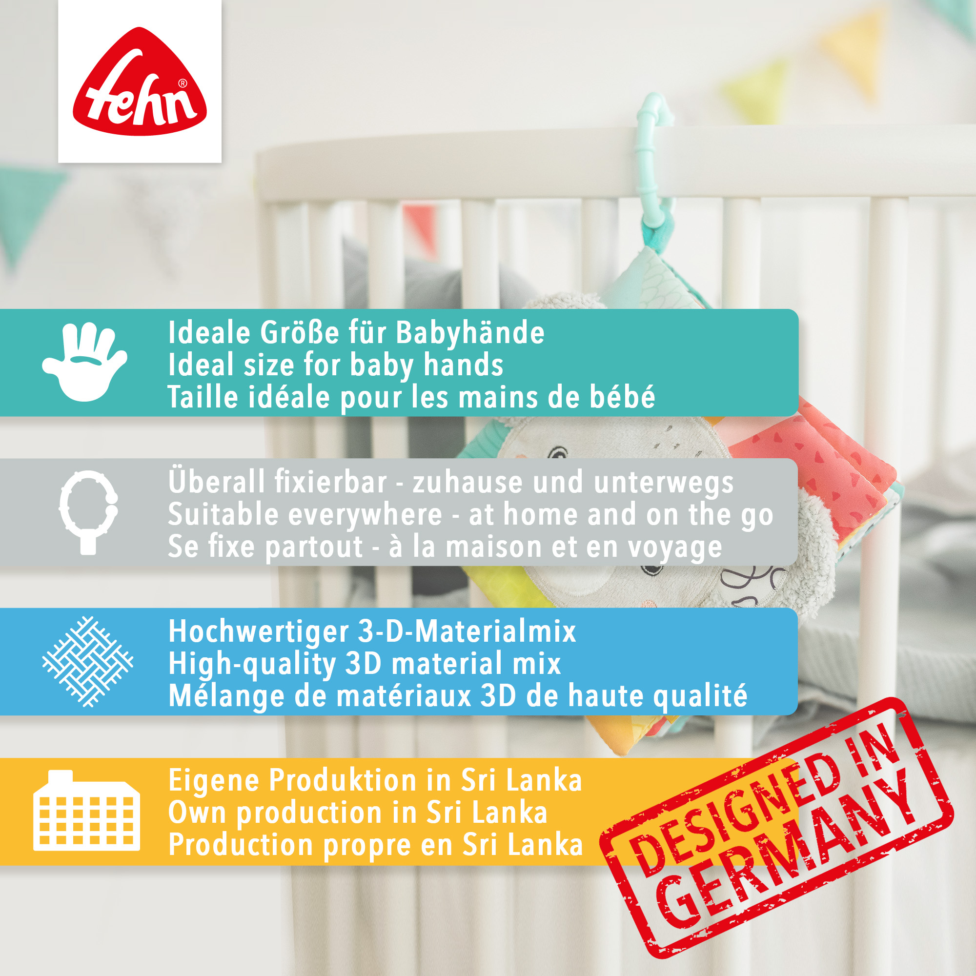 Stoffbücher, fehn, Grau – Produktansicht
