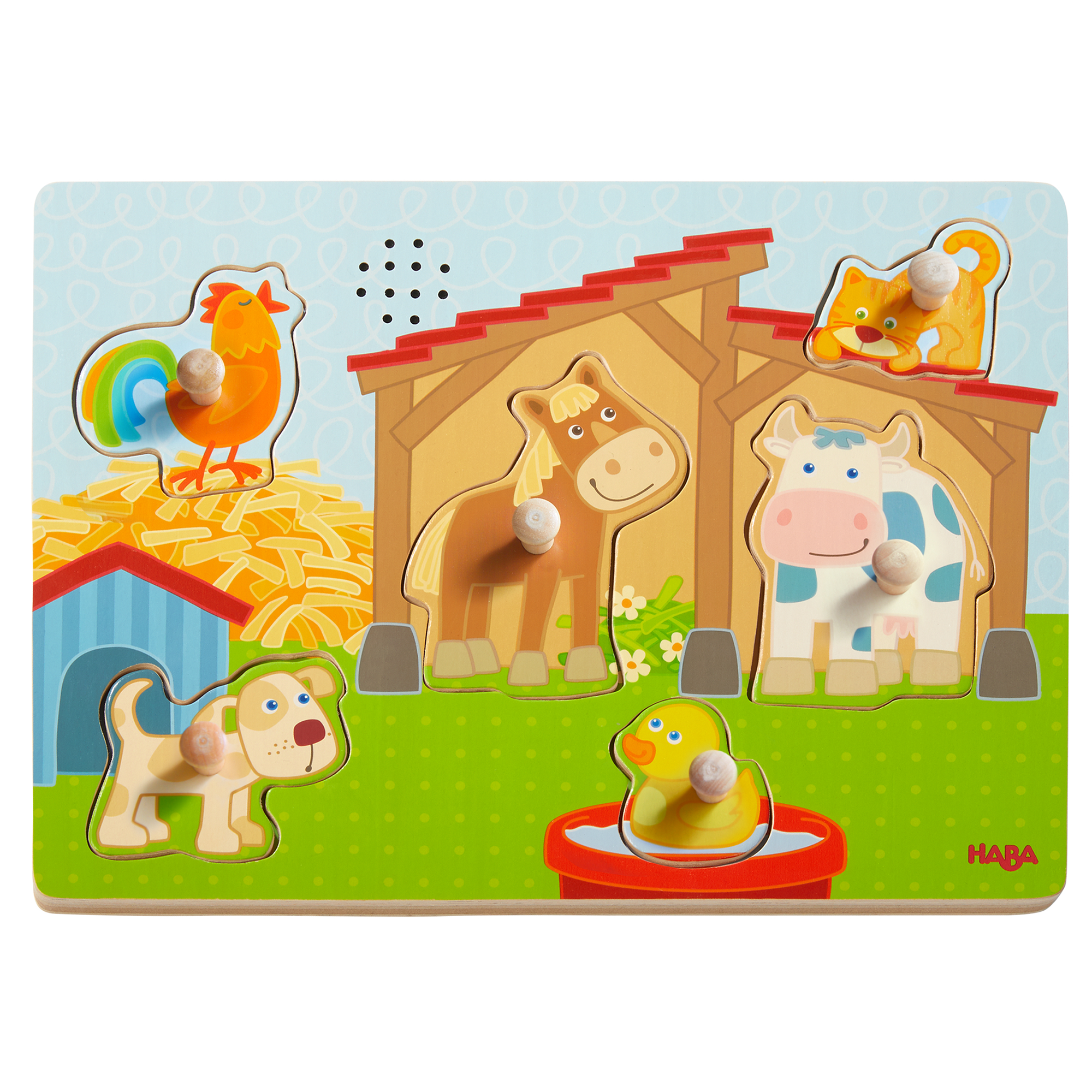 Holzpuzzle, HABA, Mehrfarbig – Besonderheit: 6 leicht zu greifende Puzzle-Teile