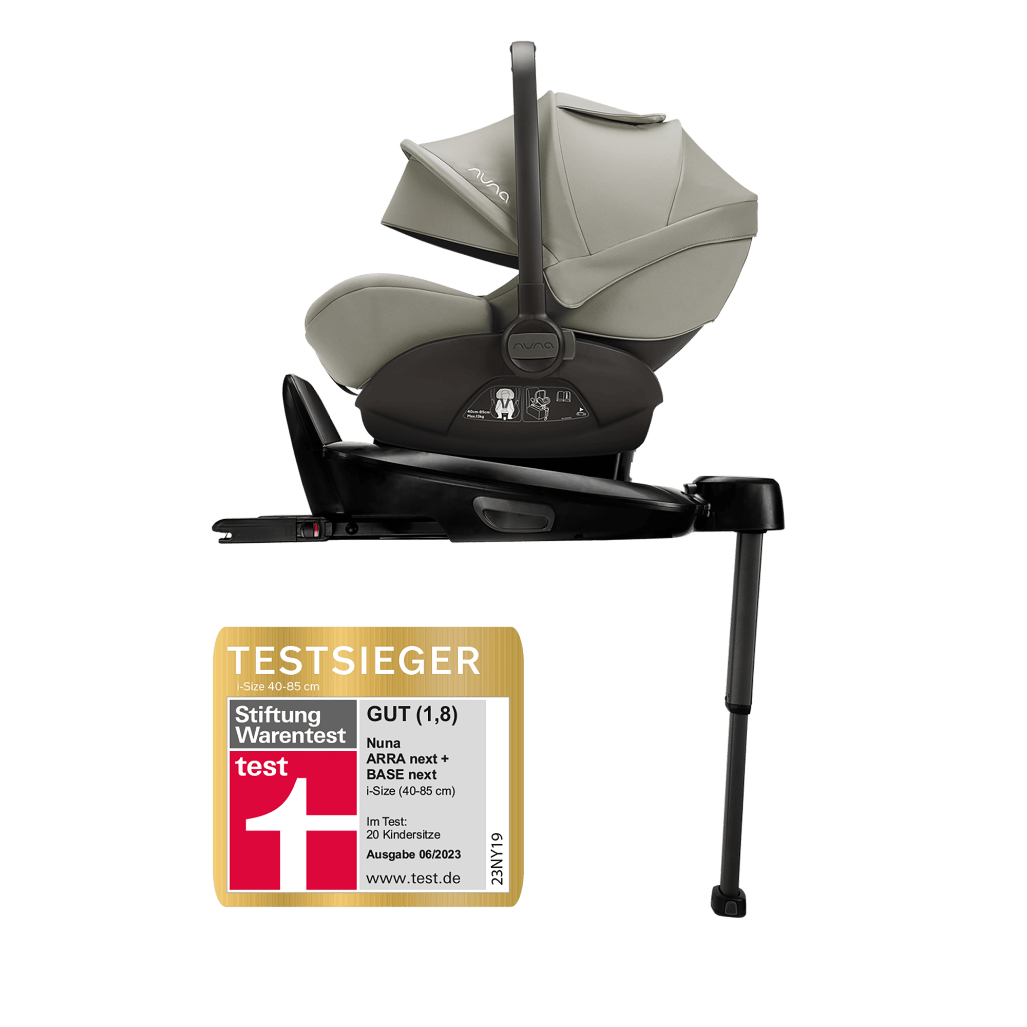 Babyschalen 0-13 kg, Gruppe 0+, nuna – Produktansicht
