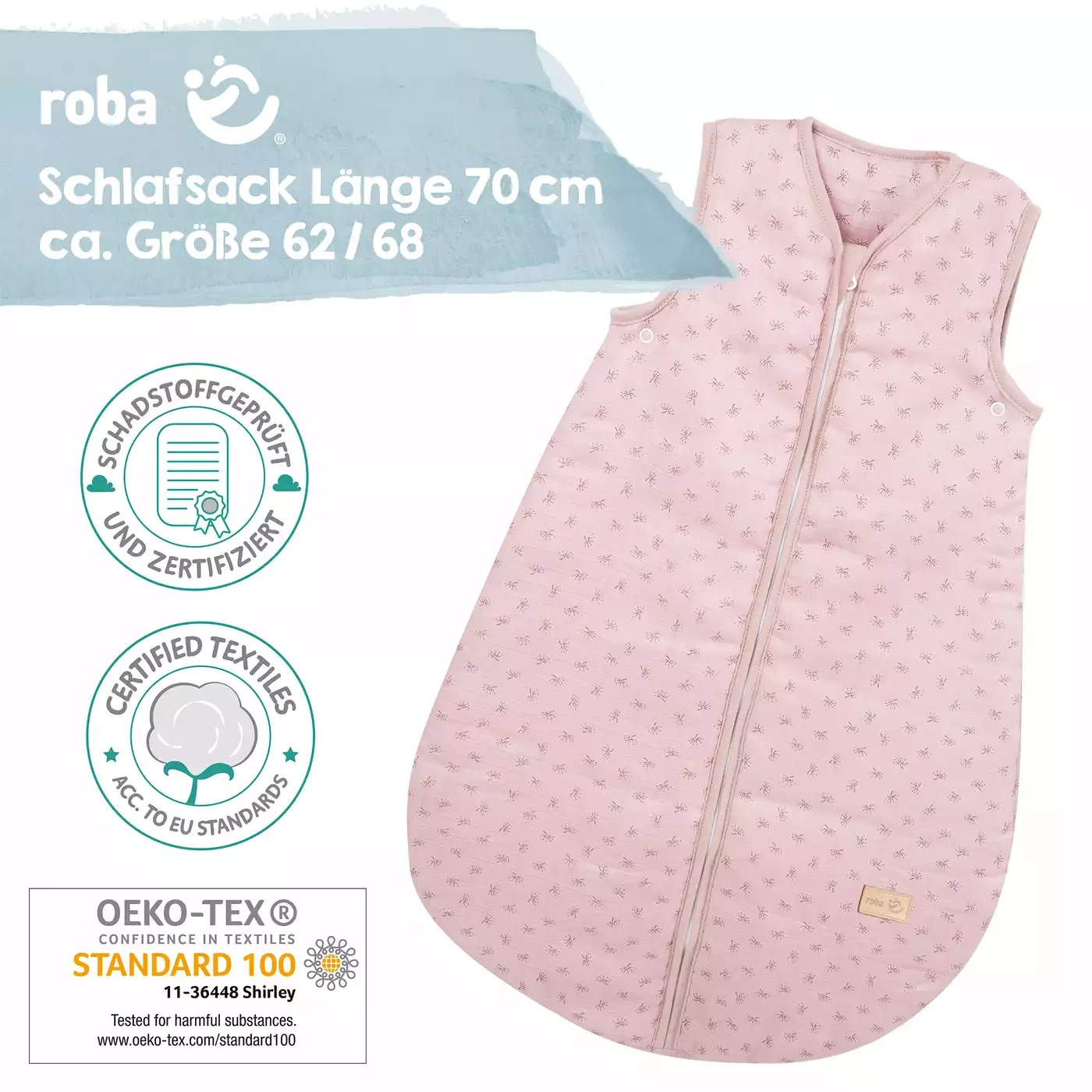 Ganzjahresschlafsäcke, roba, Pink – Produktansicht