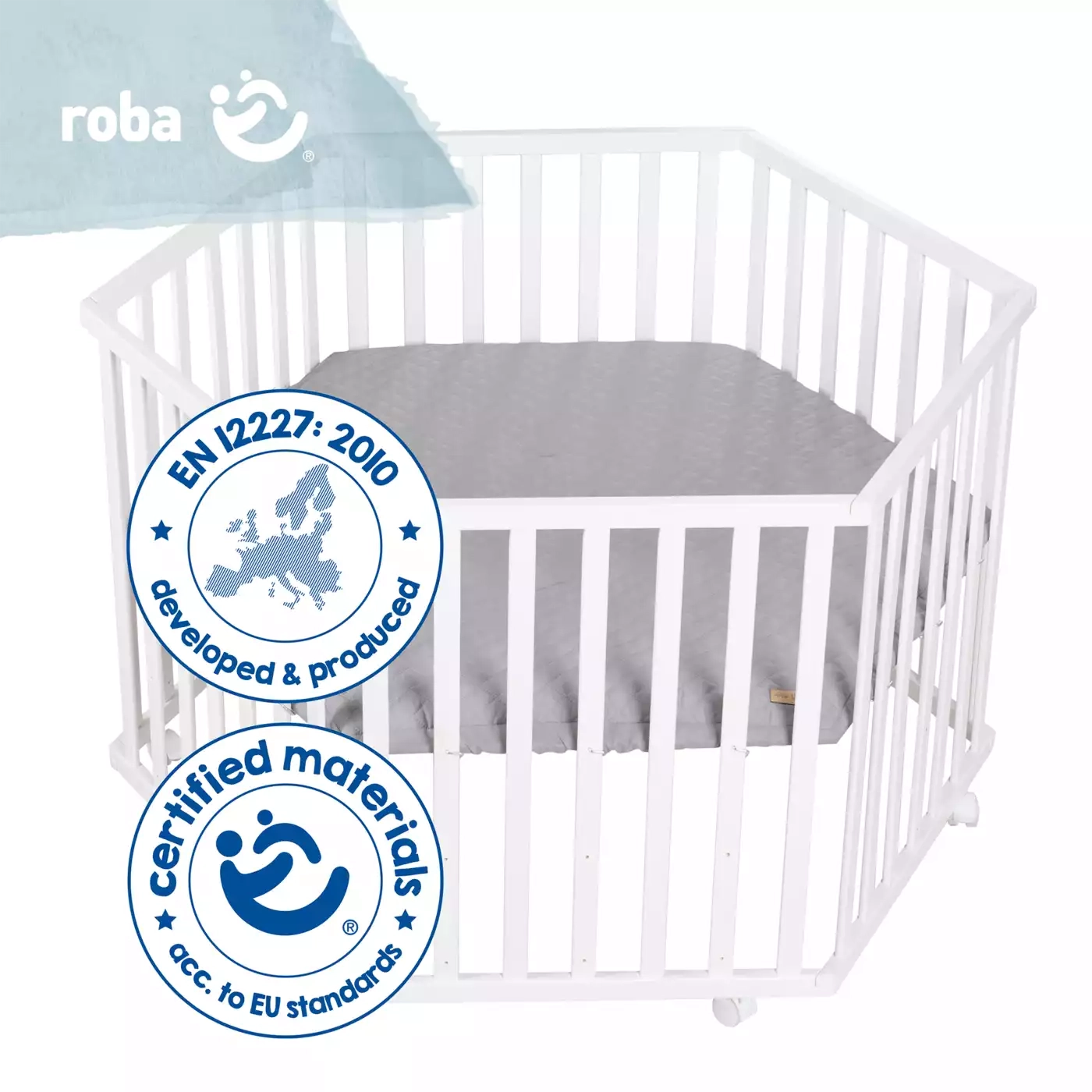 Laufgitter & Laufgittereinlagen, roba, Weiß – Produktansicht