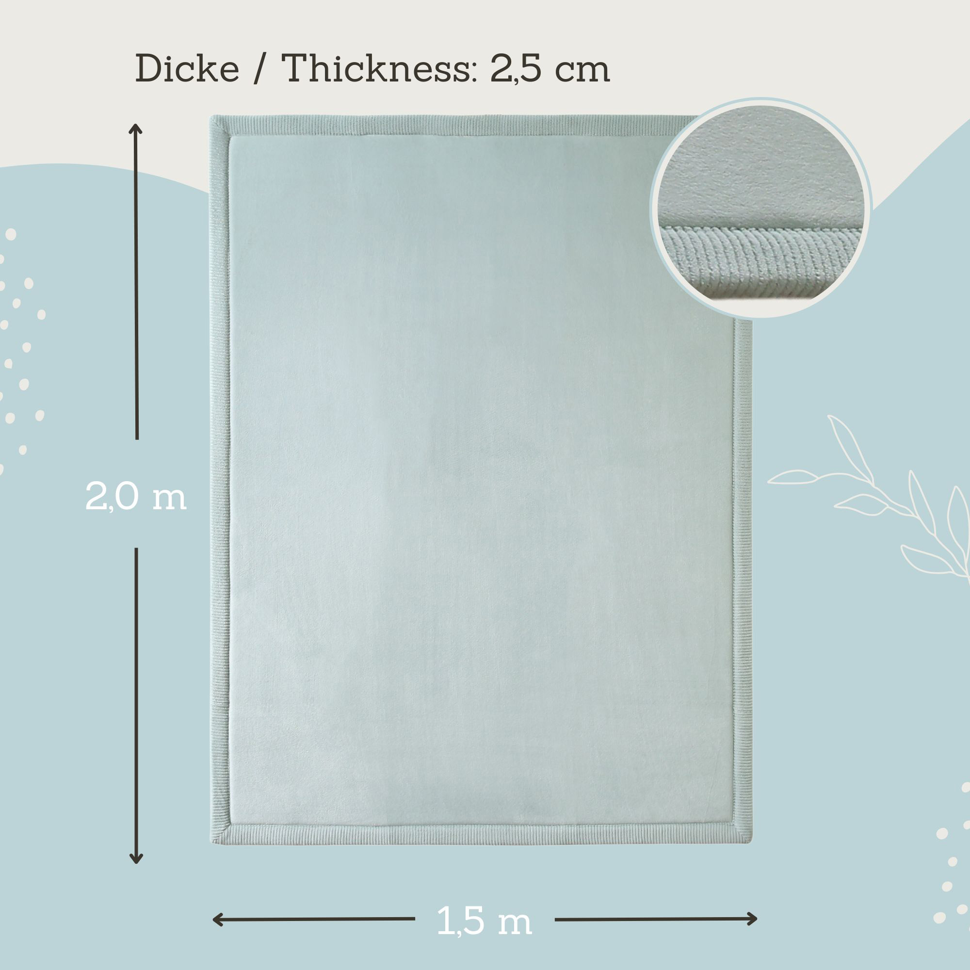 Teppiche, Hakuna matte, Grün – Produktansicht