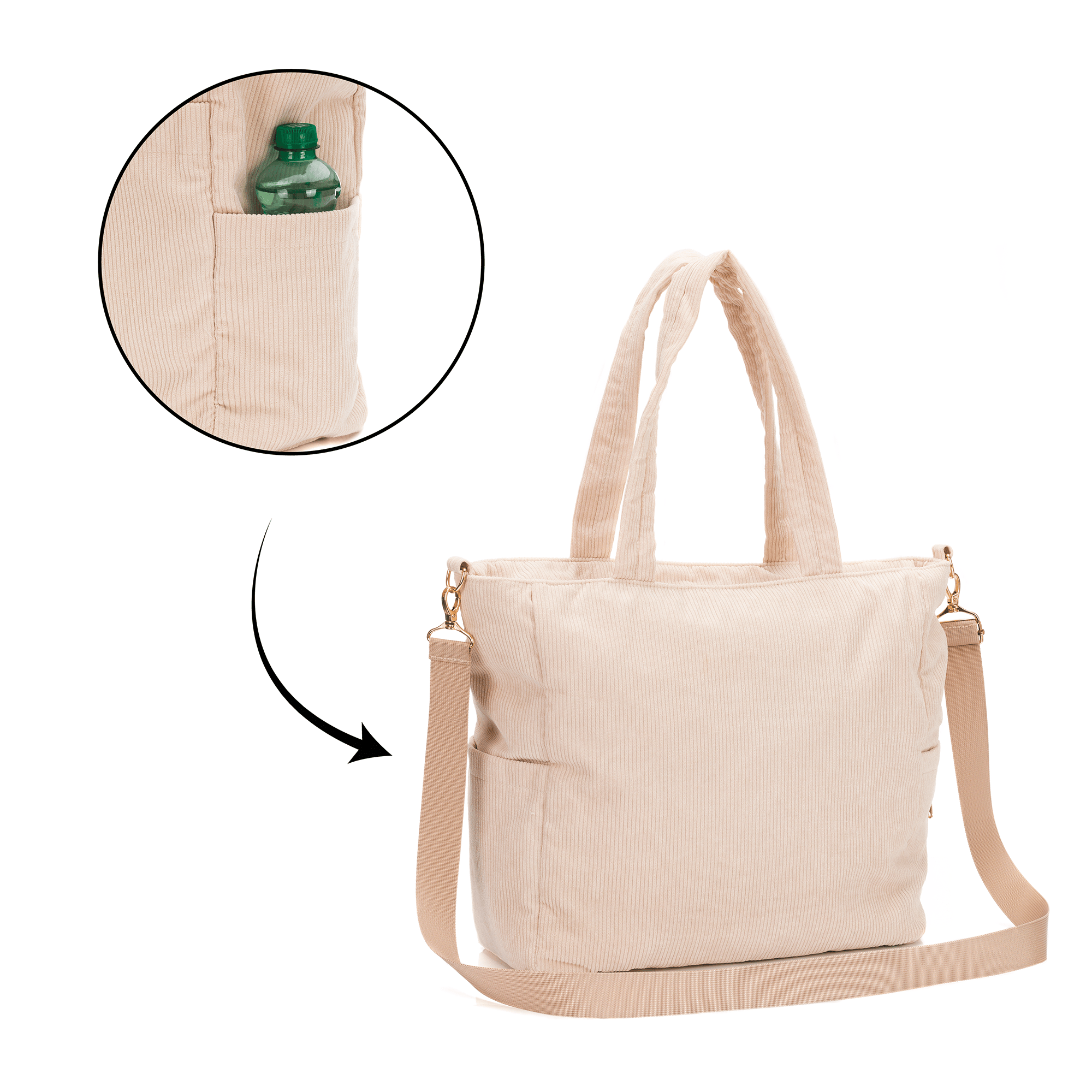 Wickeltaschen, LITTLE ONE, Beige – Produktansicht