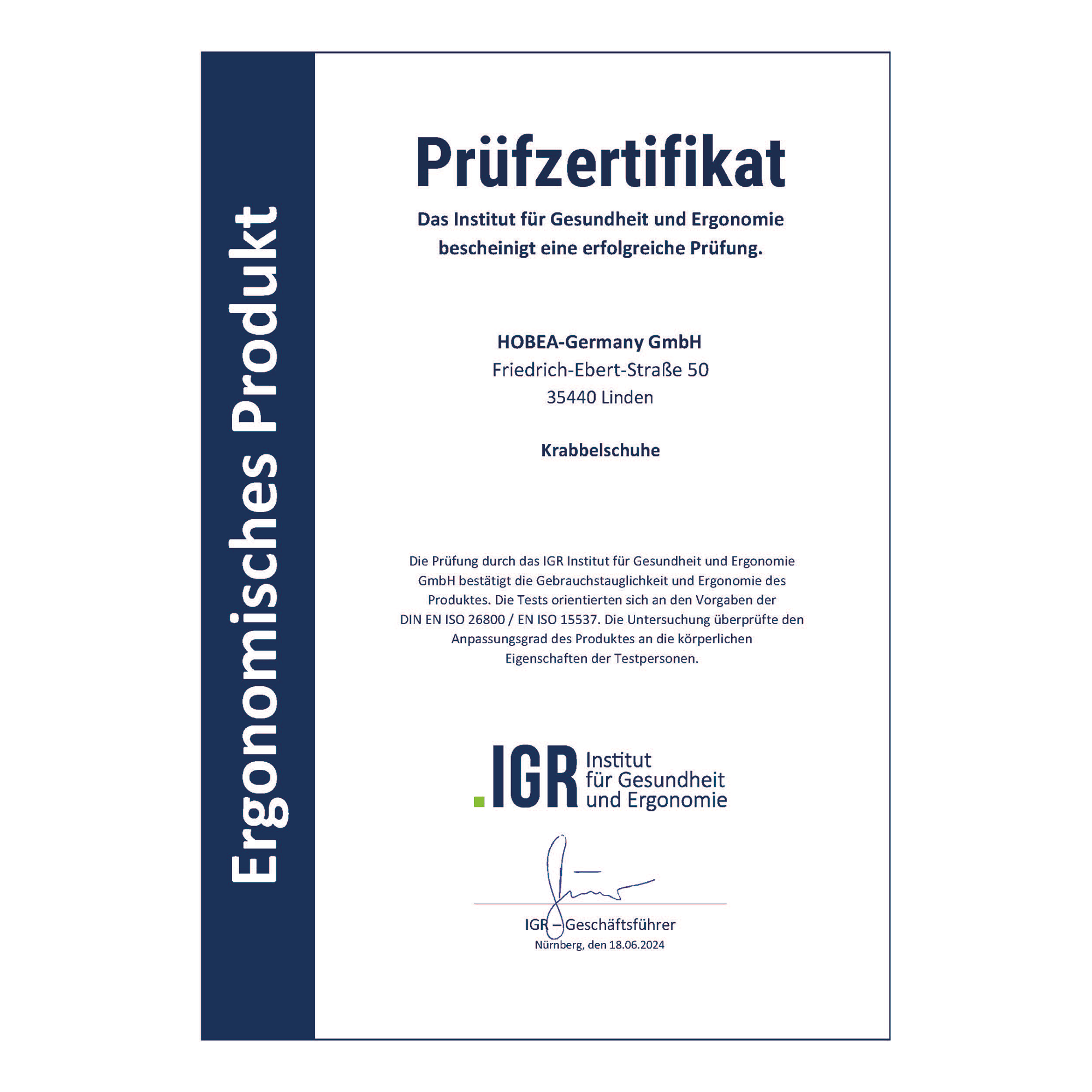 Krabbelschuhe, HOBEA – Produktansicht