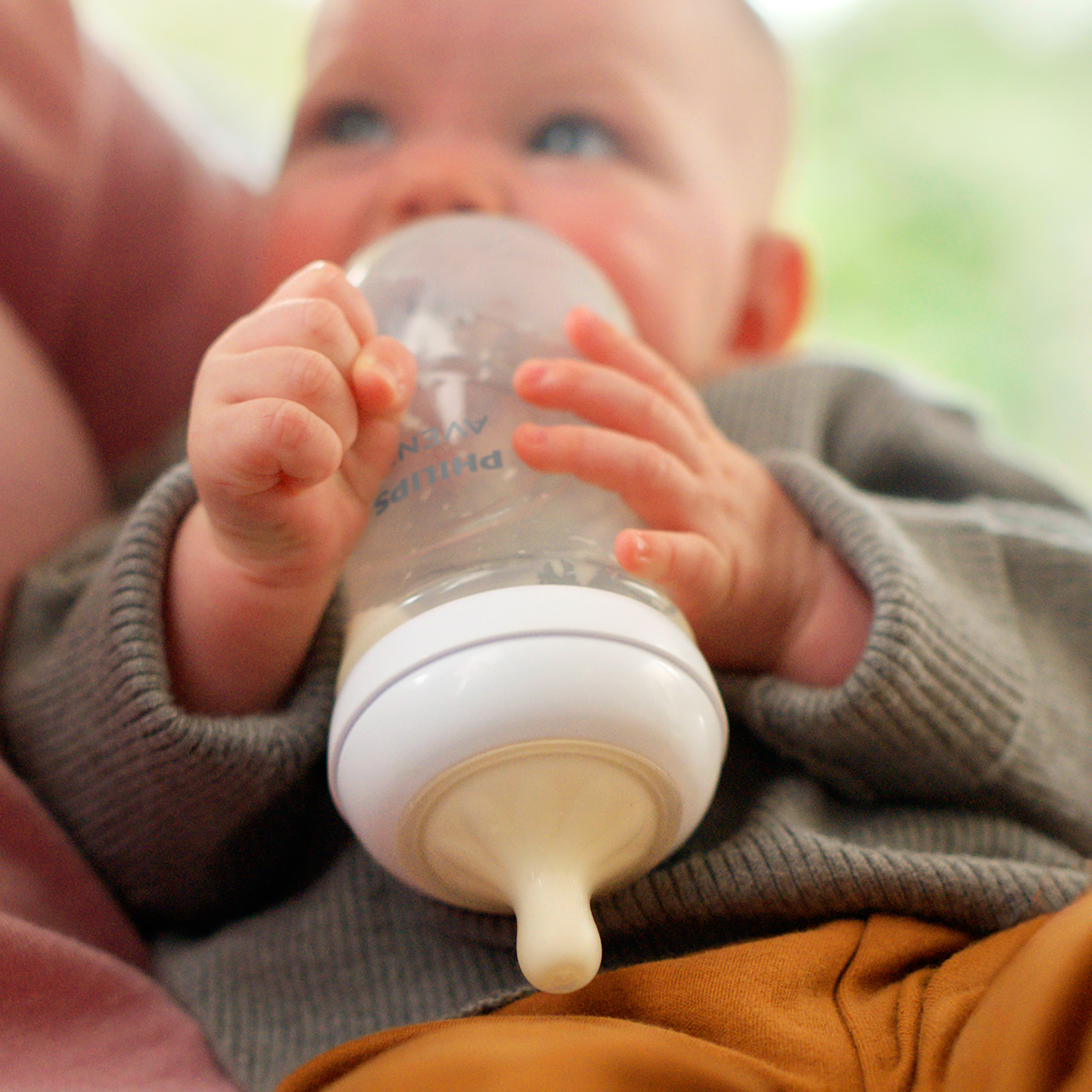 Babyfläschchen, PHILIPS AVENT, Transparent – Besonderheit: inkl. drei Flaschen und einer Flaschenbürste