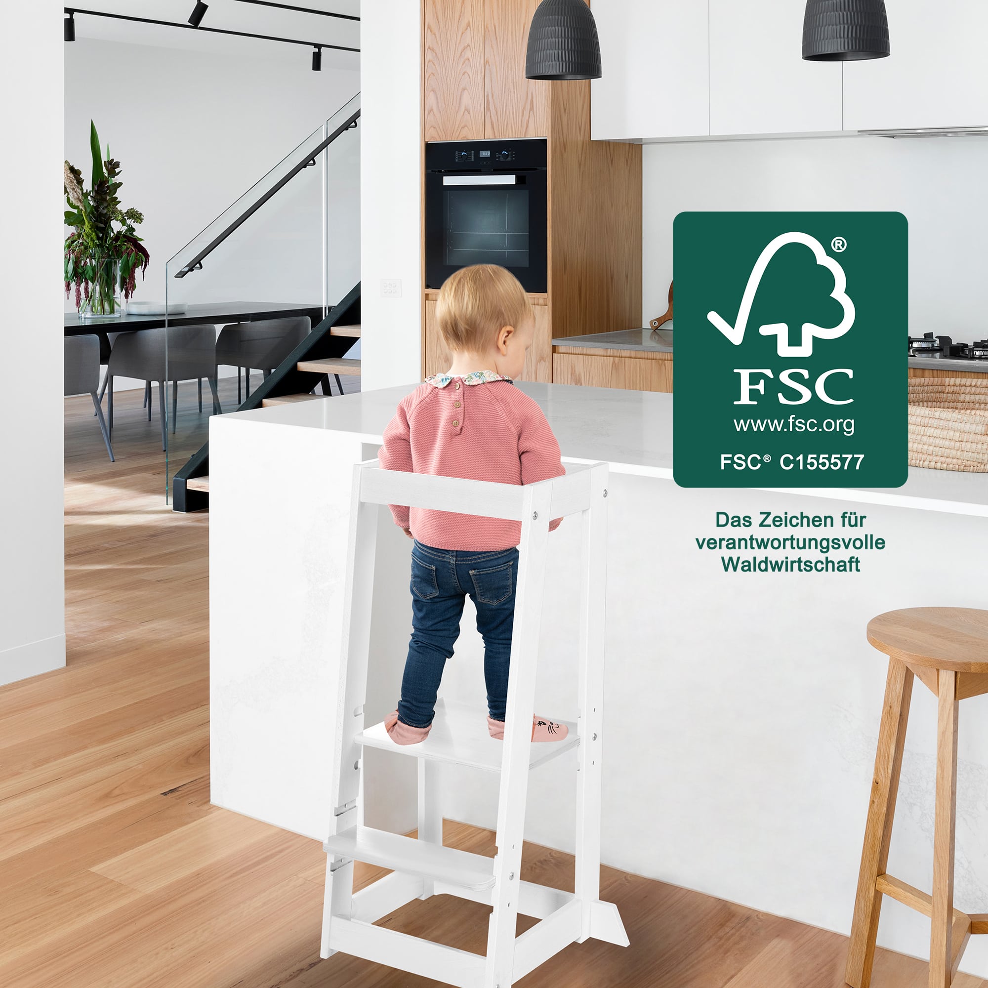Lerntürme, LITTLE ONE, Weiß – Besonderheit: 3-fach höhenverstellbar