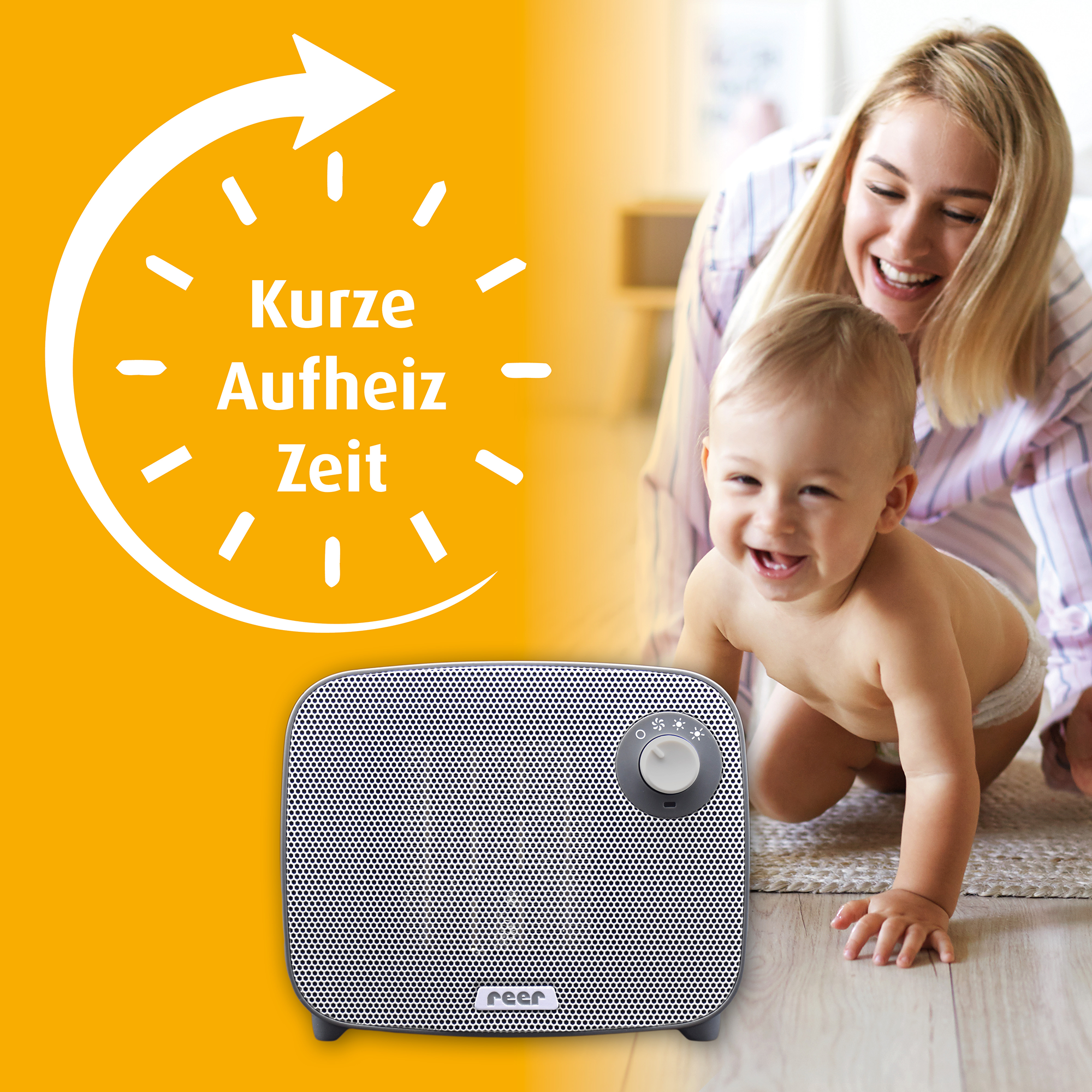 Heizstrahler, reer, Grau – Produktansicht