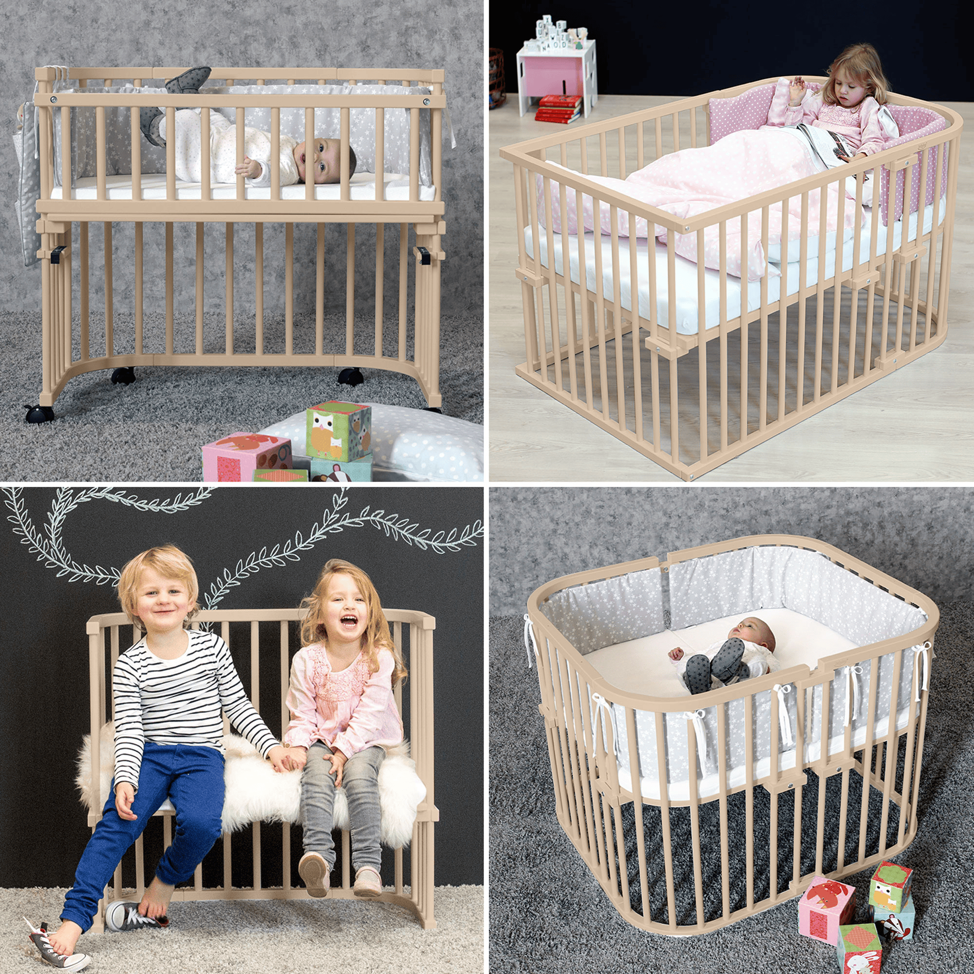 Beistellbetten, babybay, Beige – Produktansicht