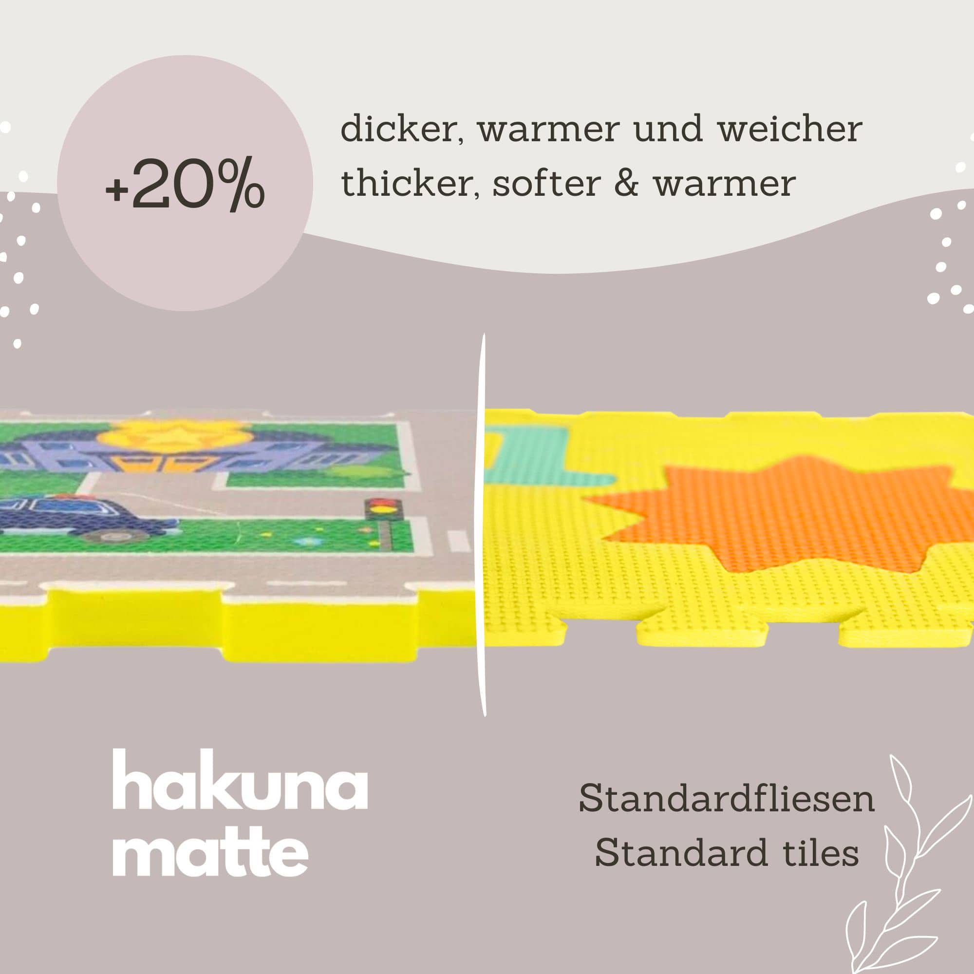 Puzzlematten, Hakuna matte, Grün – Produktansicht