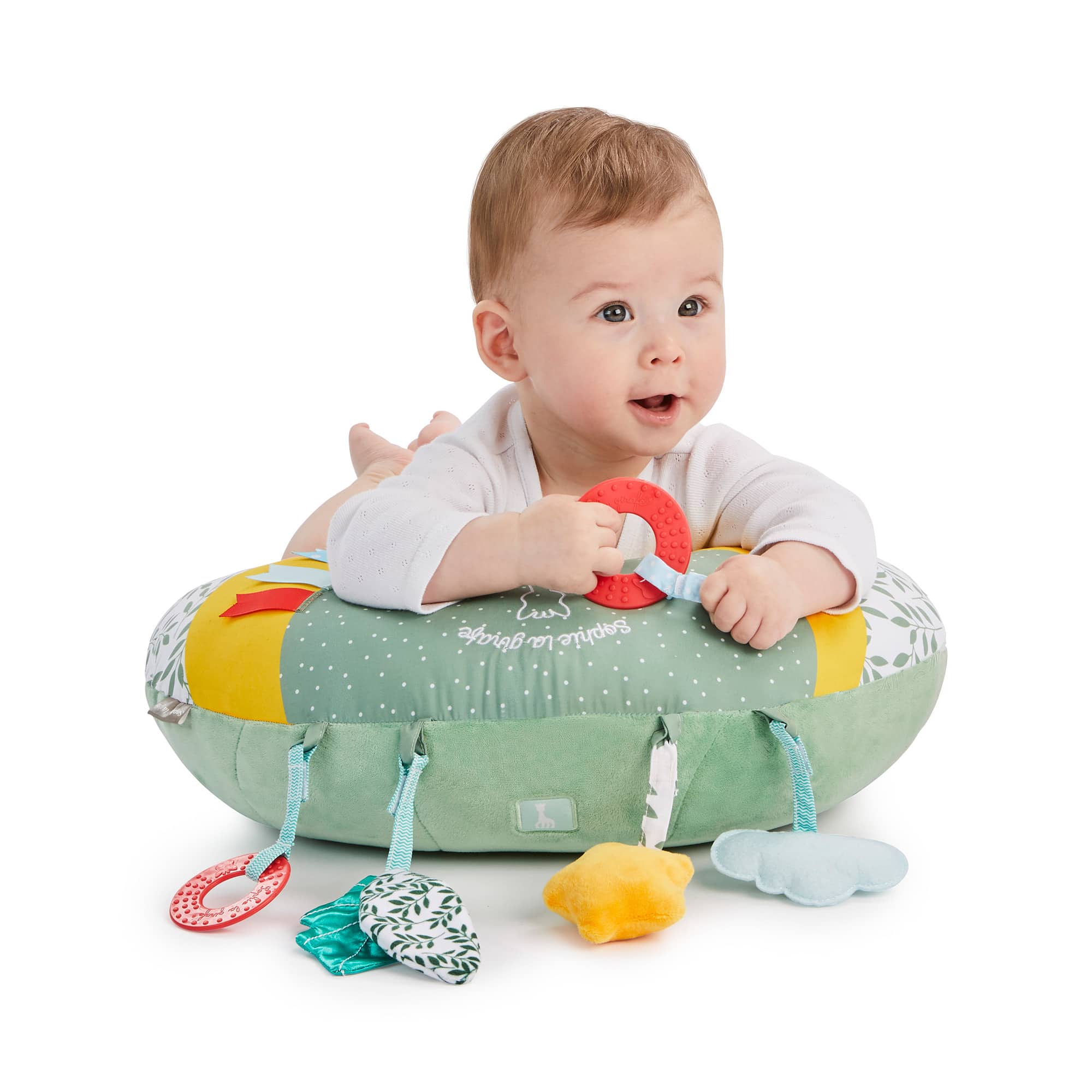 Kuschelkissen, SOPHIE GIRAFE, Mehrfarbig – Besonderheit: kuschelig weich und angenehm zum Schmusen