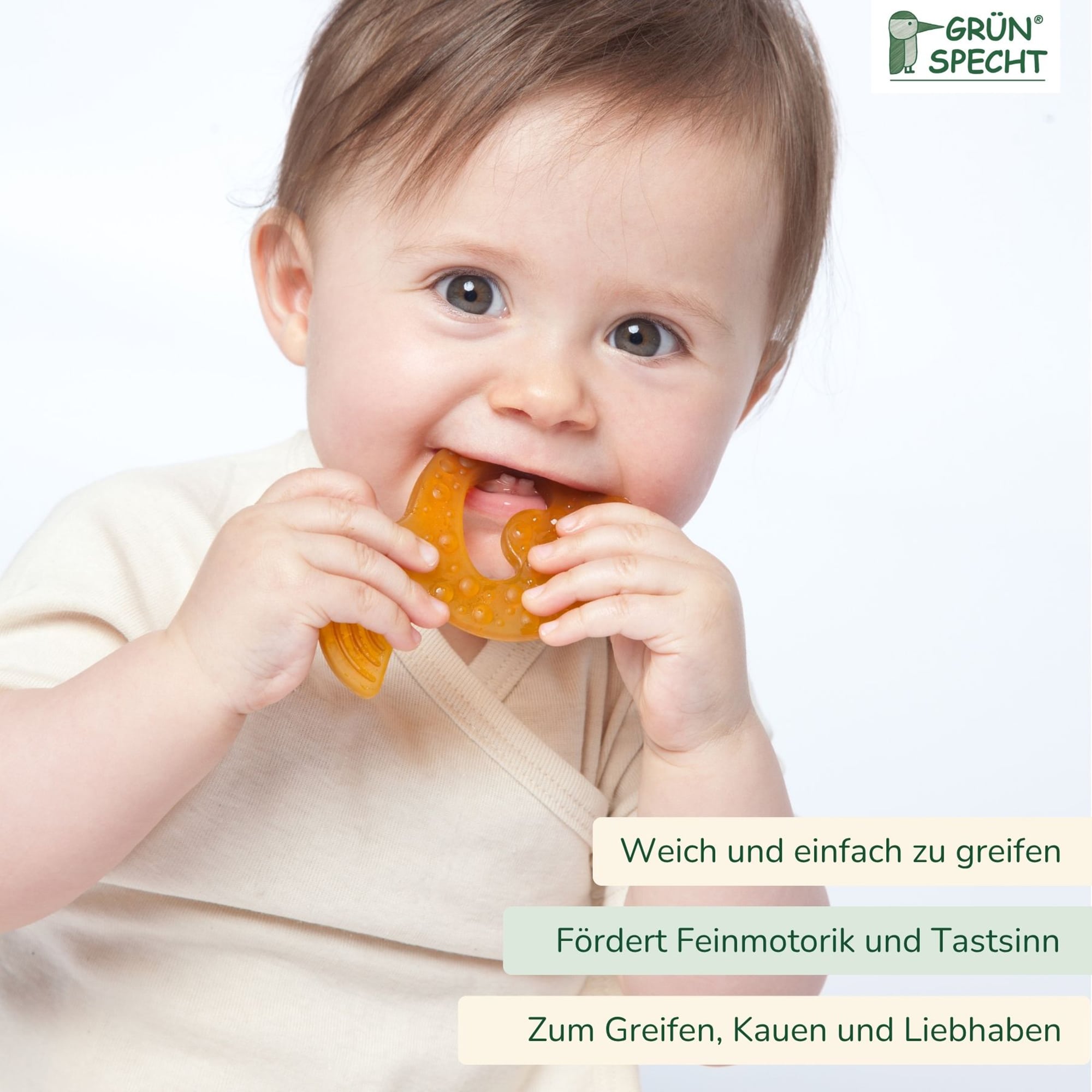 Beißringe, GRÜNSPECHT, Braun – Produktansicht