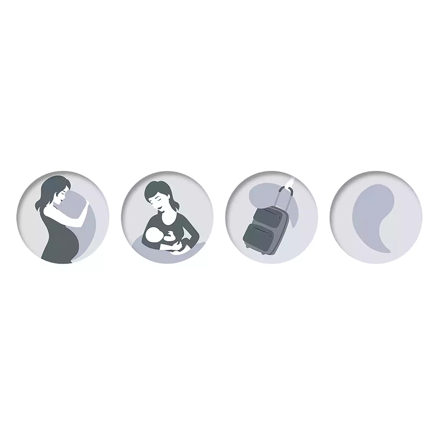 Stillkissen, THERALINE, Grau – Produktansicht