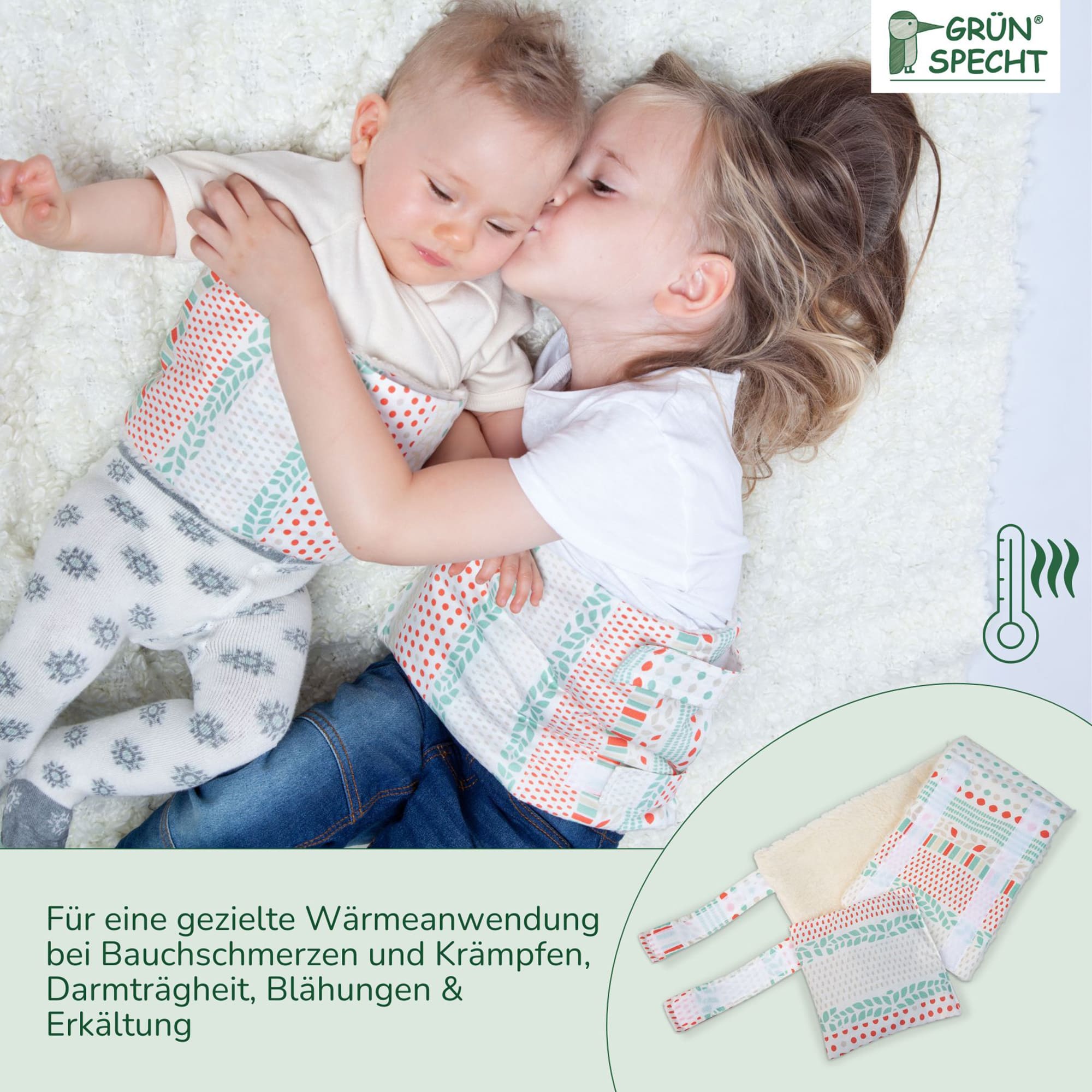 Wärmekissen & -flaschen, GRÜNSPECHT, Mehrfarbig – Produktansicht