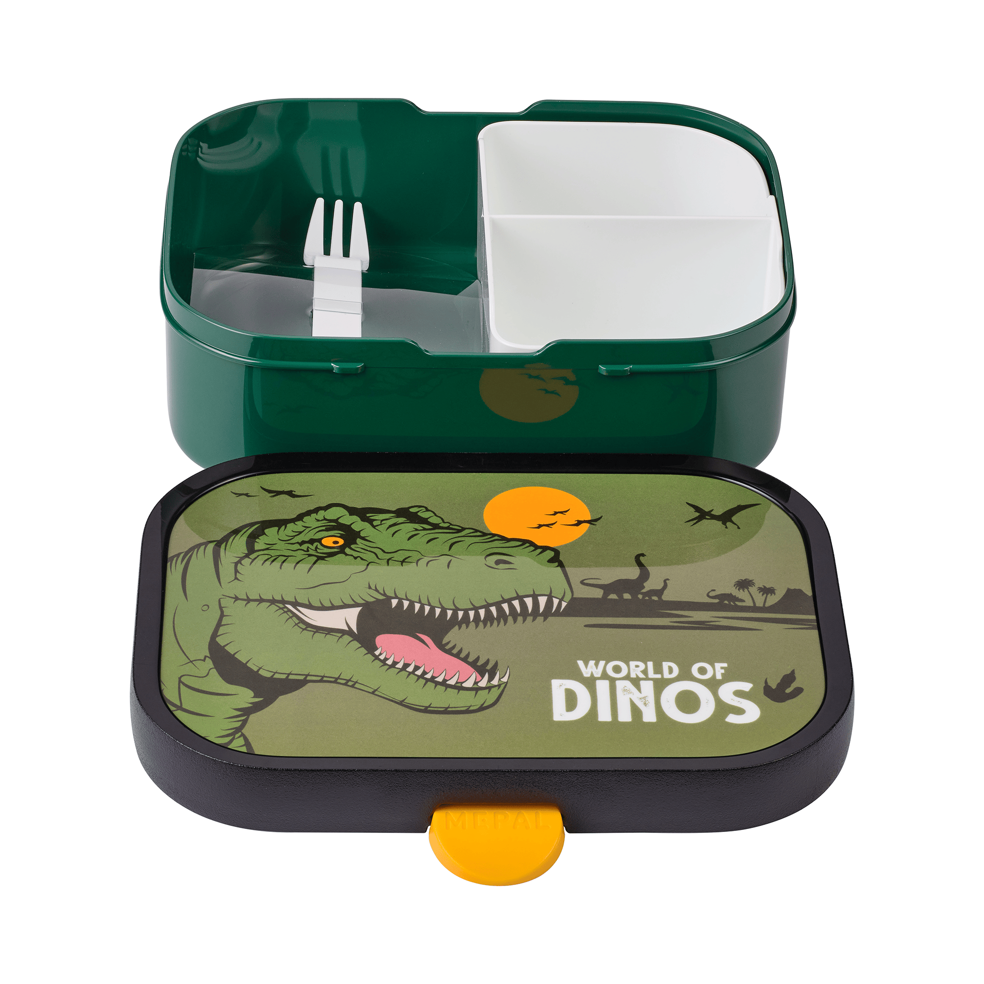 Brotdosen & Snackboxen, MEPAL, Grün – Besonderheit: mit Bento-Einsatz und Snackgabel