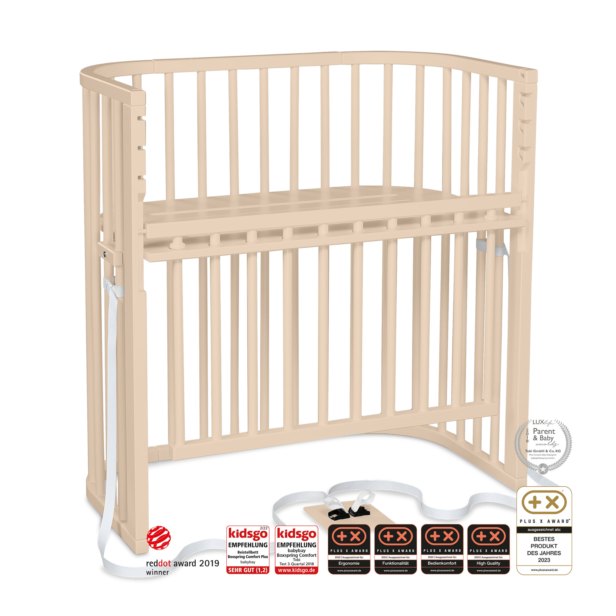 Beistellbetten, babybay, Beige – Produktansicht