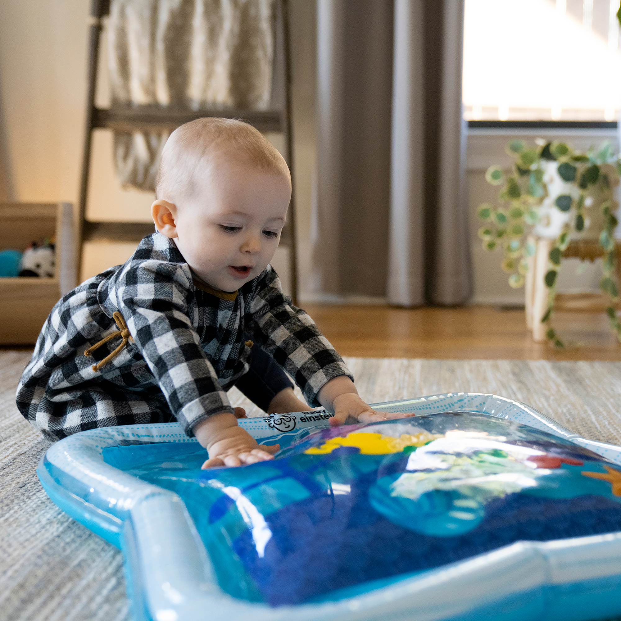 Baby Einstein, baby einstein, Blau – Besonderheit: Wassermatte mit lustigen Motiven aus der Unterwasserwelt
