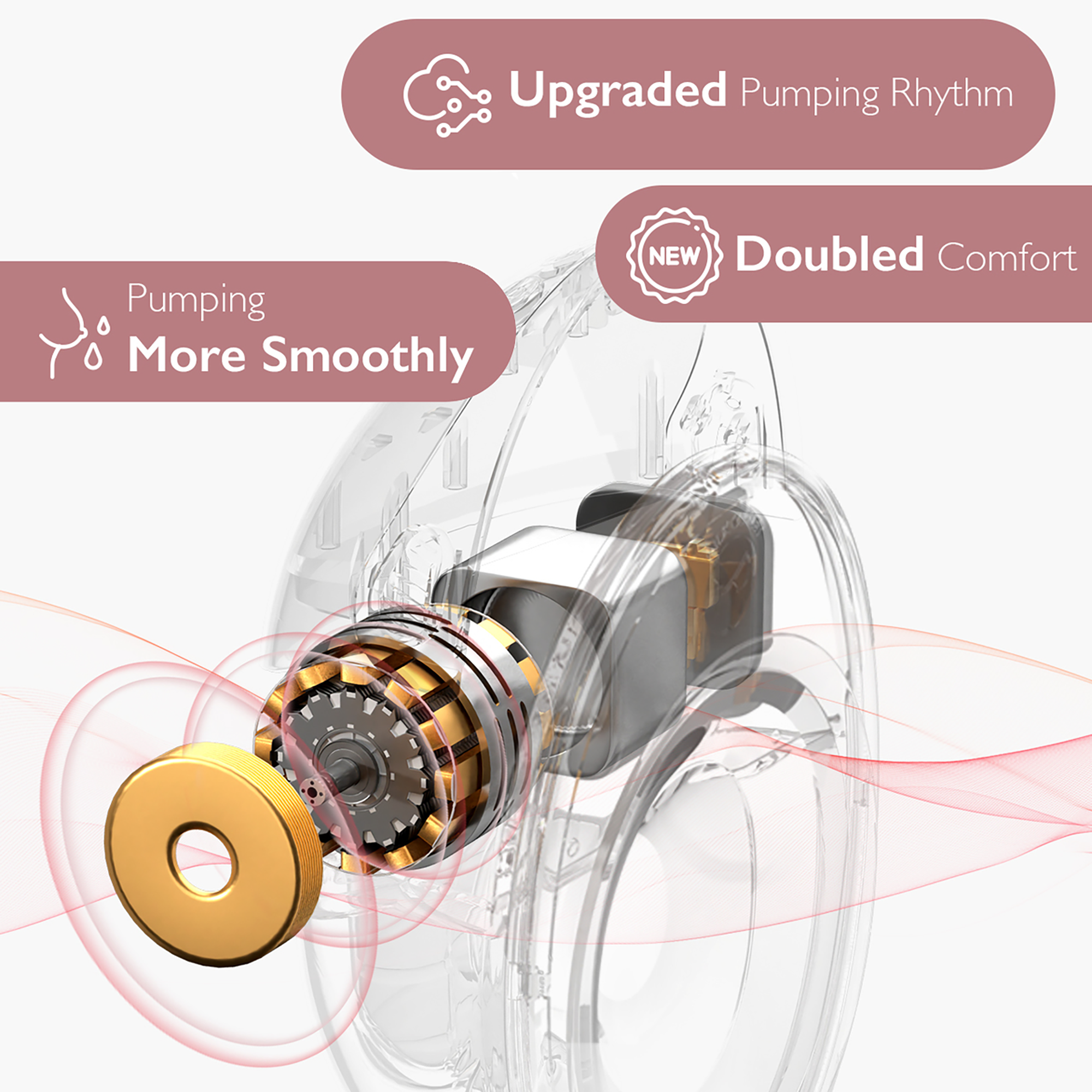 Hands Free Milchpumpen, momcozy, Pink – Produktansicht