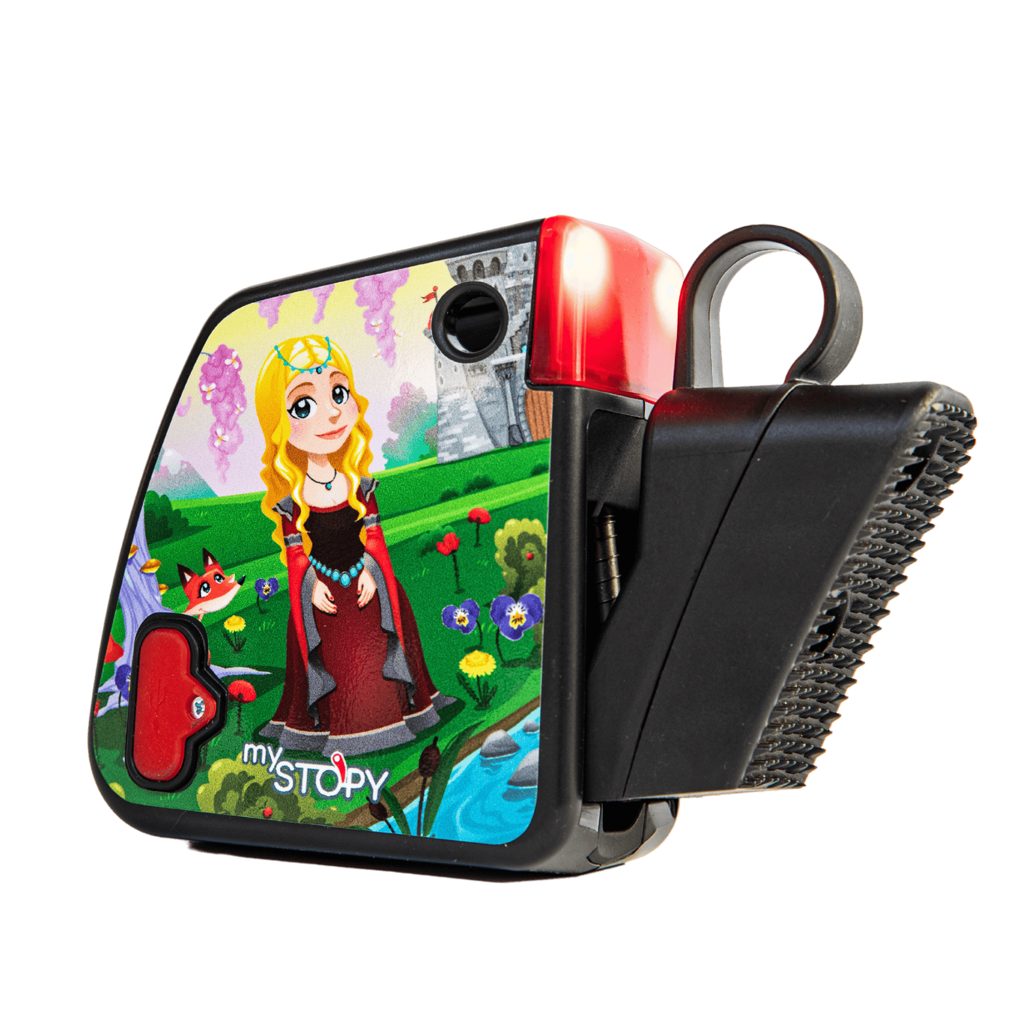 Produkte, mySTOPY, Rot – Besonderheit: ferngesteuertes Bremssystem für Laufräder