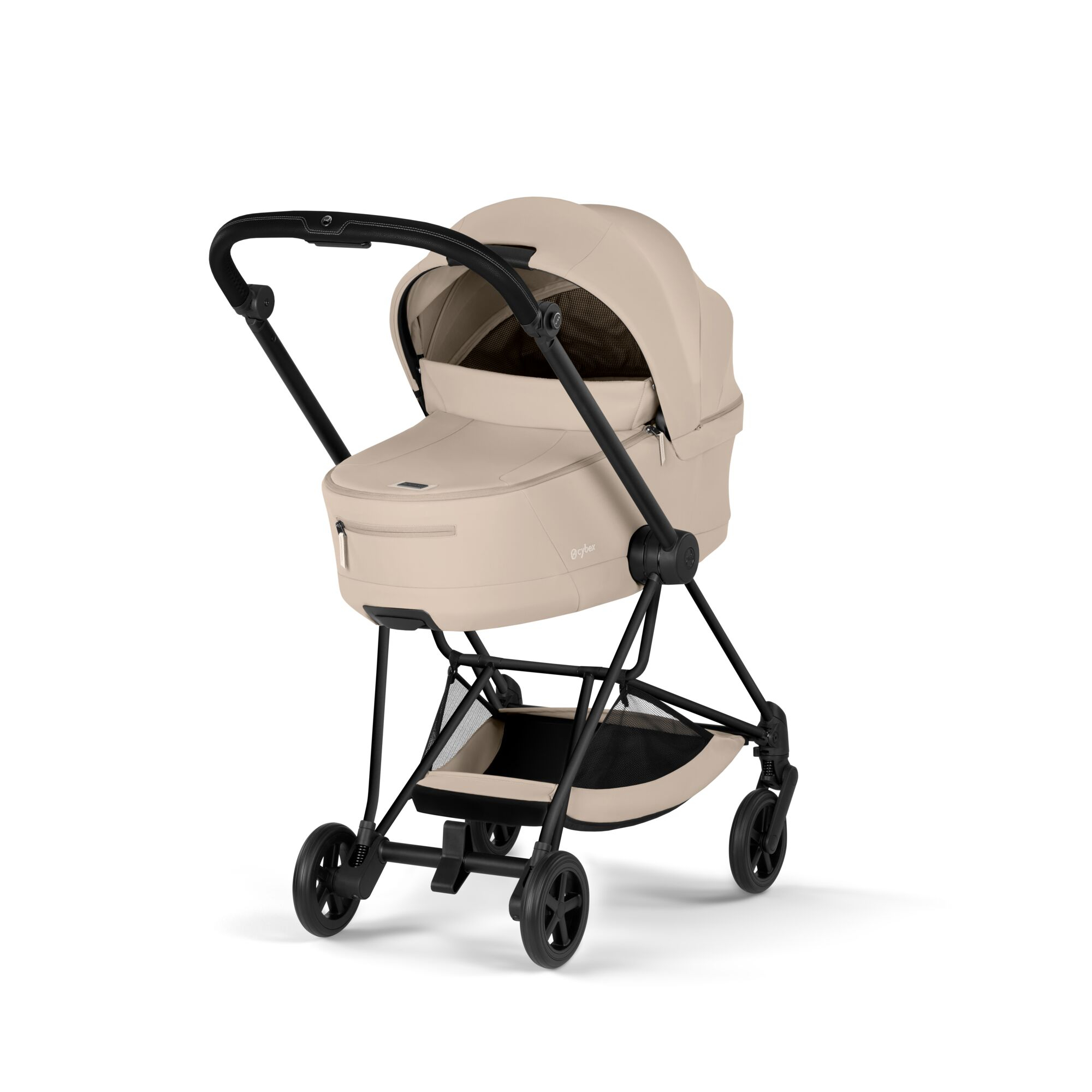 Kombi-Kinderwagen, cybex PLATINUM, Beige – Besonderheit: mit Babywanne auf dem Rahmen faltbar