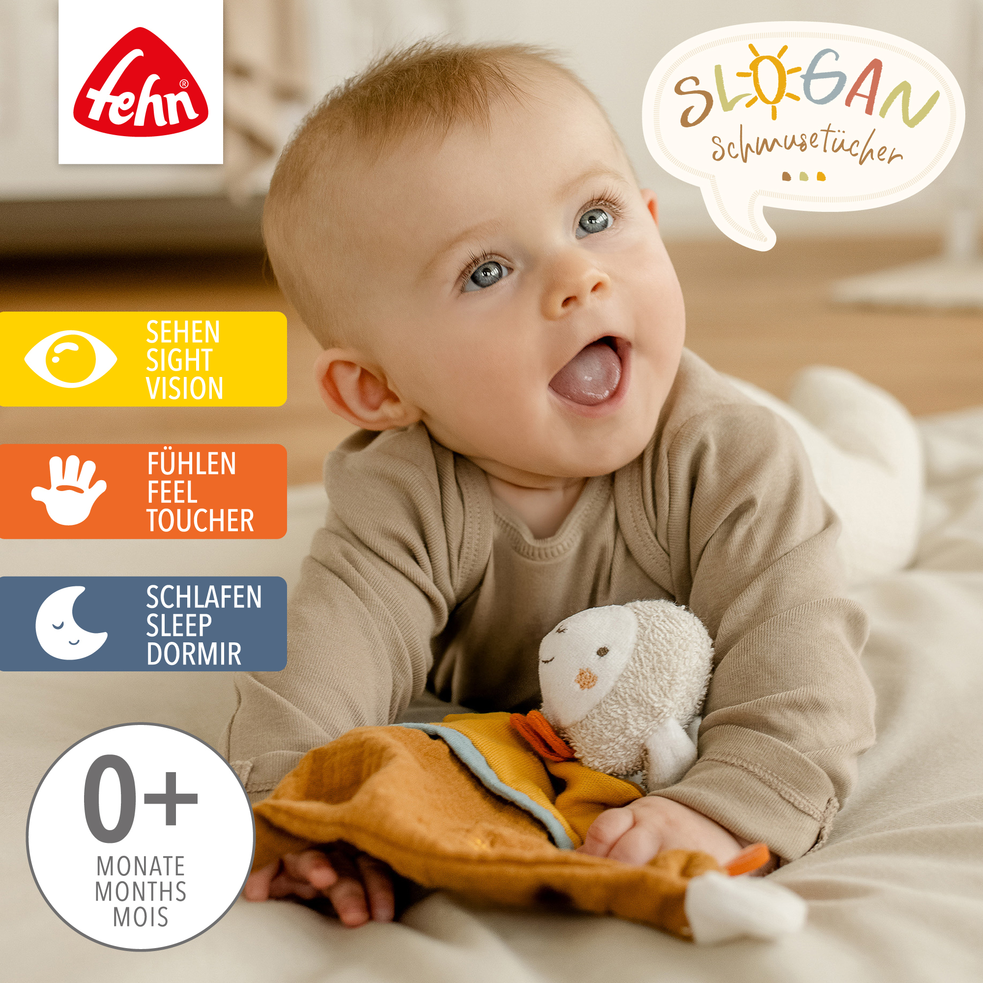 Schmusetücher, fehn, Braun – Produktansicht