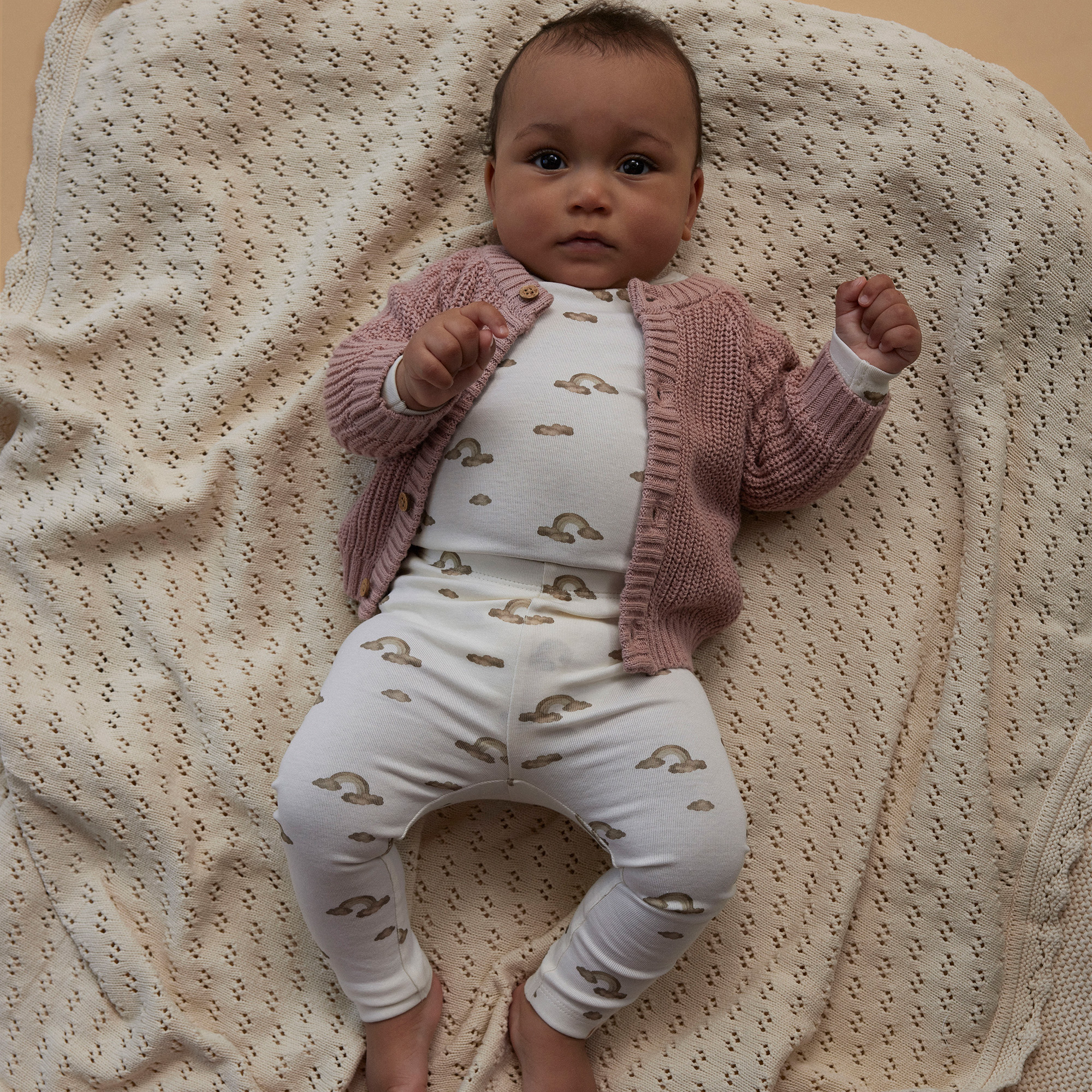 Leggings, Lil' Atelier, Weiß – Produktansicht