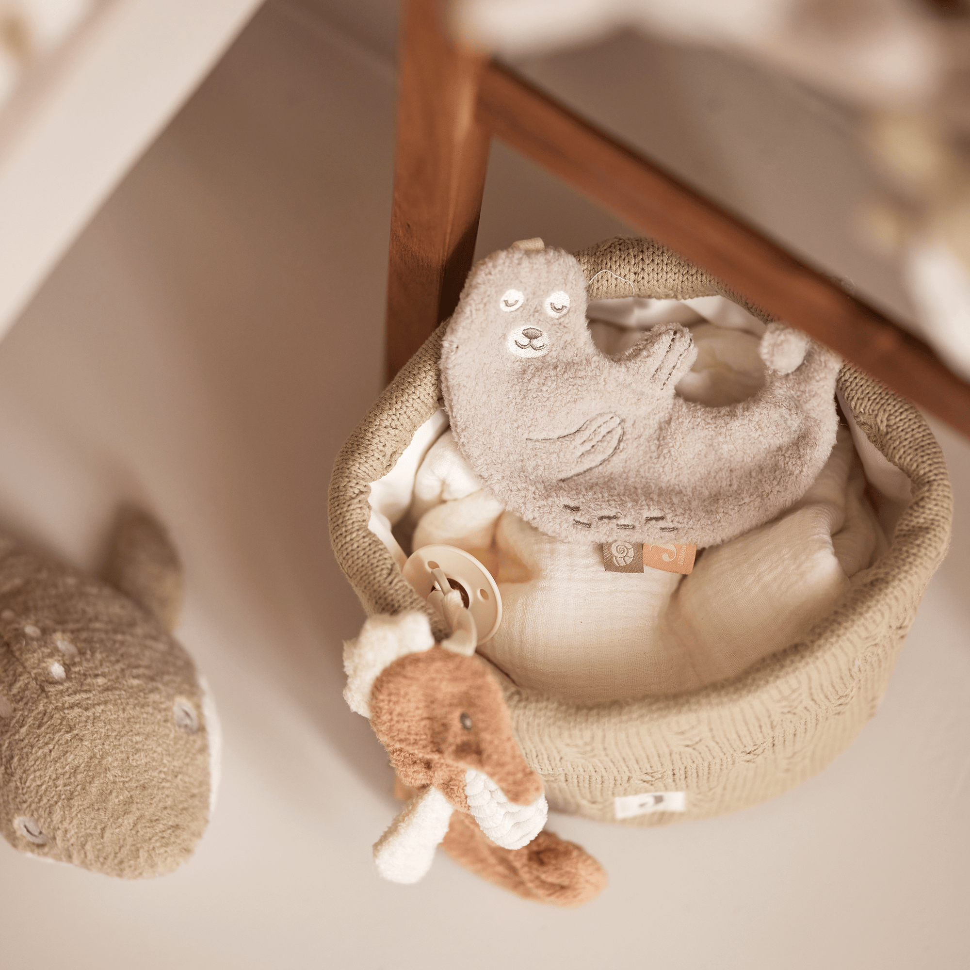 Schmusetücher, jollein, Grau – Besonderheit: aus weichem Polyester mit Bouclé-Stoff