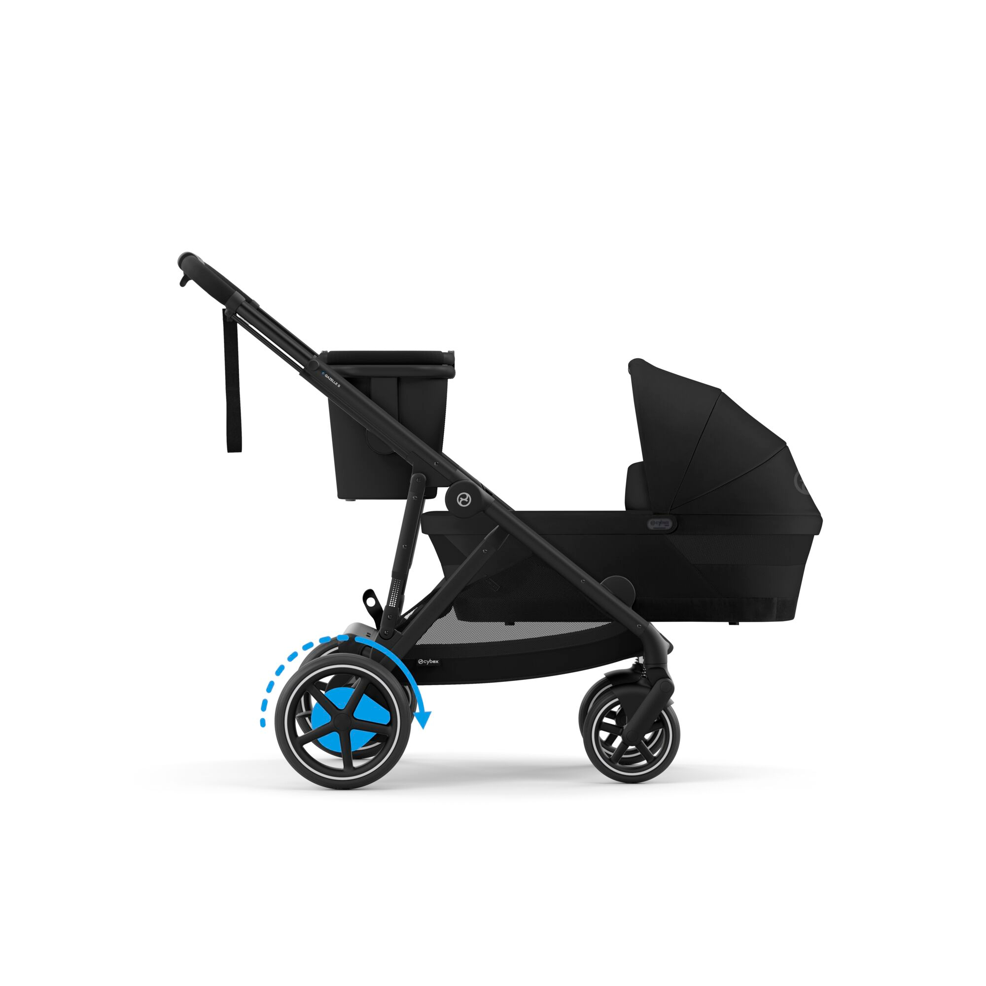 Kombi-Kinderwagen, cybex PLATINUM, Schwarz – Produktansicht