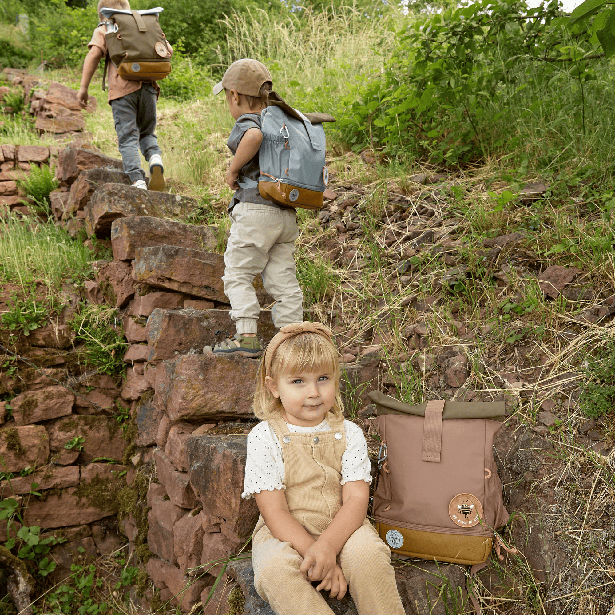 Kinderrucksäcke, LÄSSIG, Braun – Produktansicht
