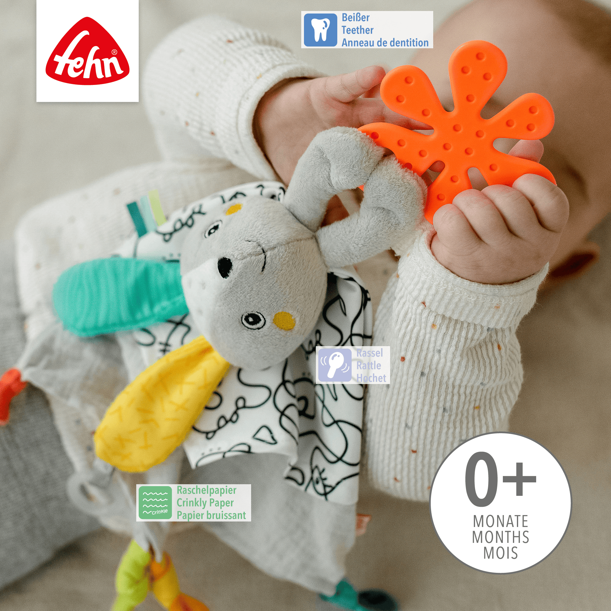 Schmusetücher, fehn, Mehrfarbig – Produktansicht