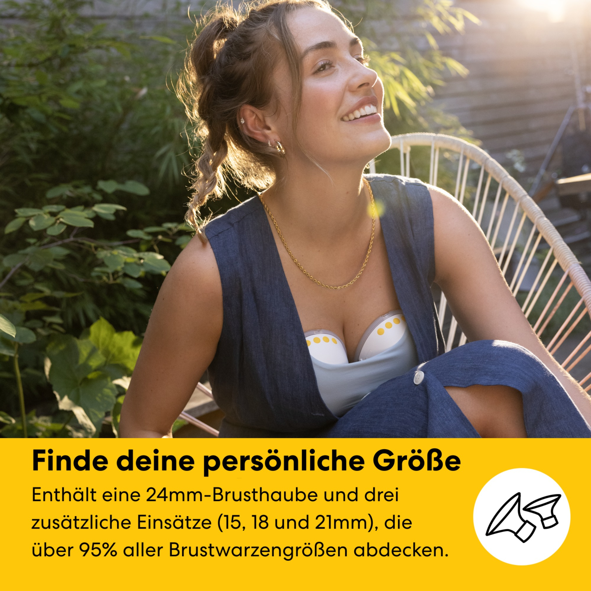 Hands Free Milchpumpen, medela, Transparent – Produktansicht