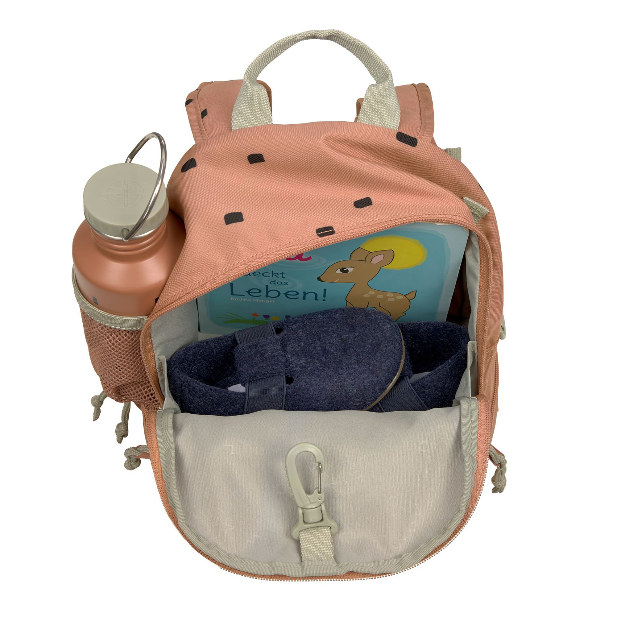 Kinderrucksäcke, LÄSSIG, Beige – Produktansicht