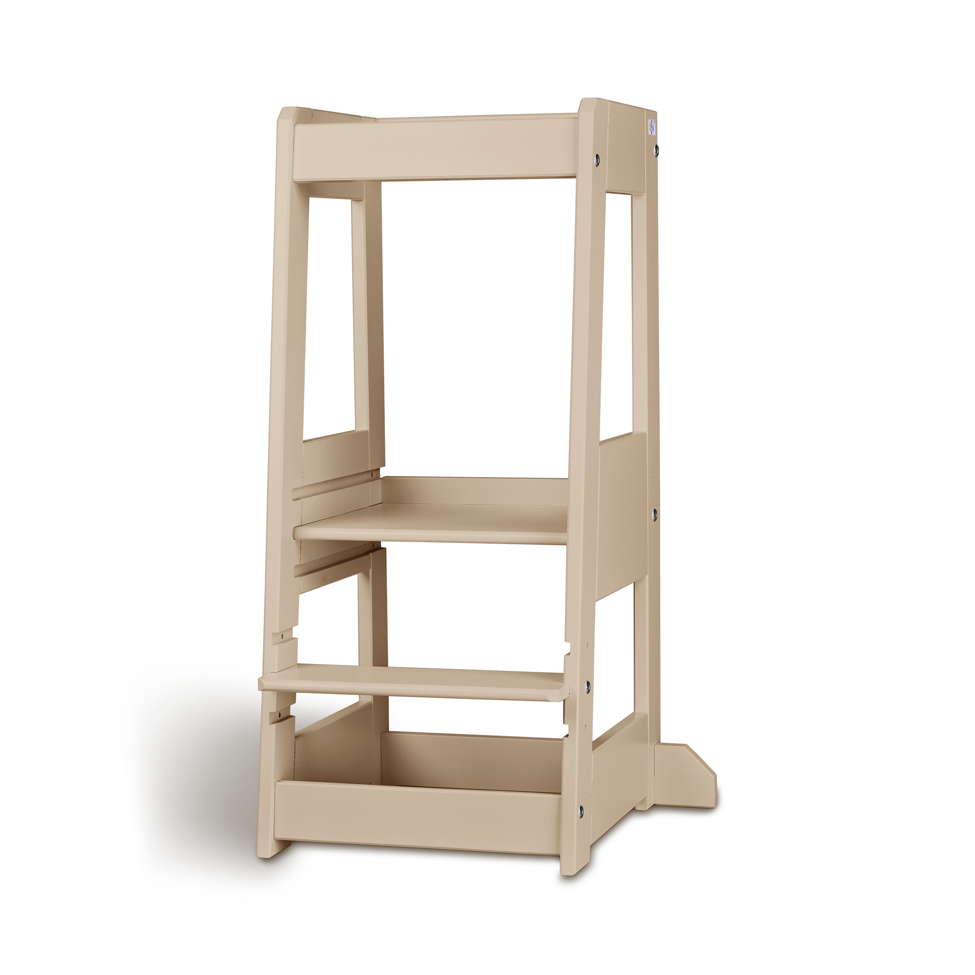 Lerntürme, tiSsi, Beige – Besonderheit: höhenverstellbares Stand- und Fußbrett
