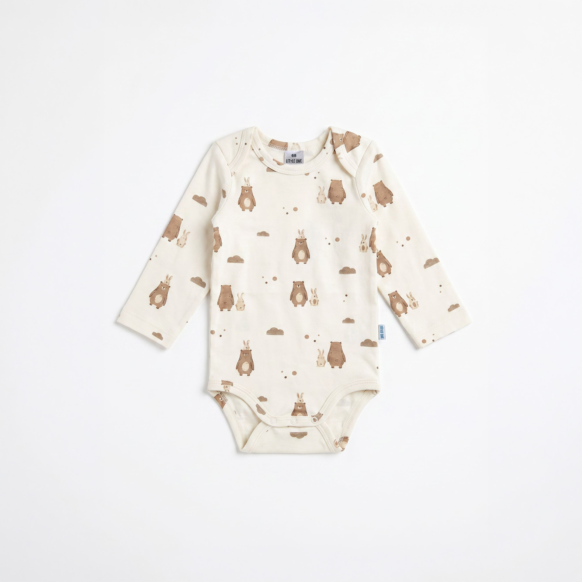 Langarmbodys, LITTLE ONE, Beige – Produktansicht