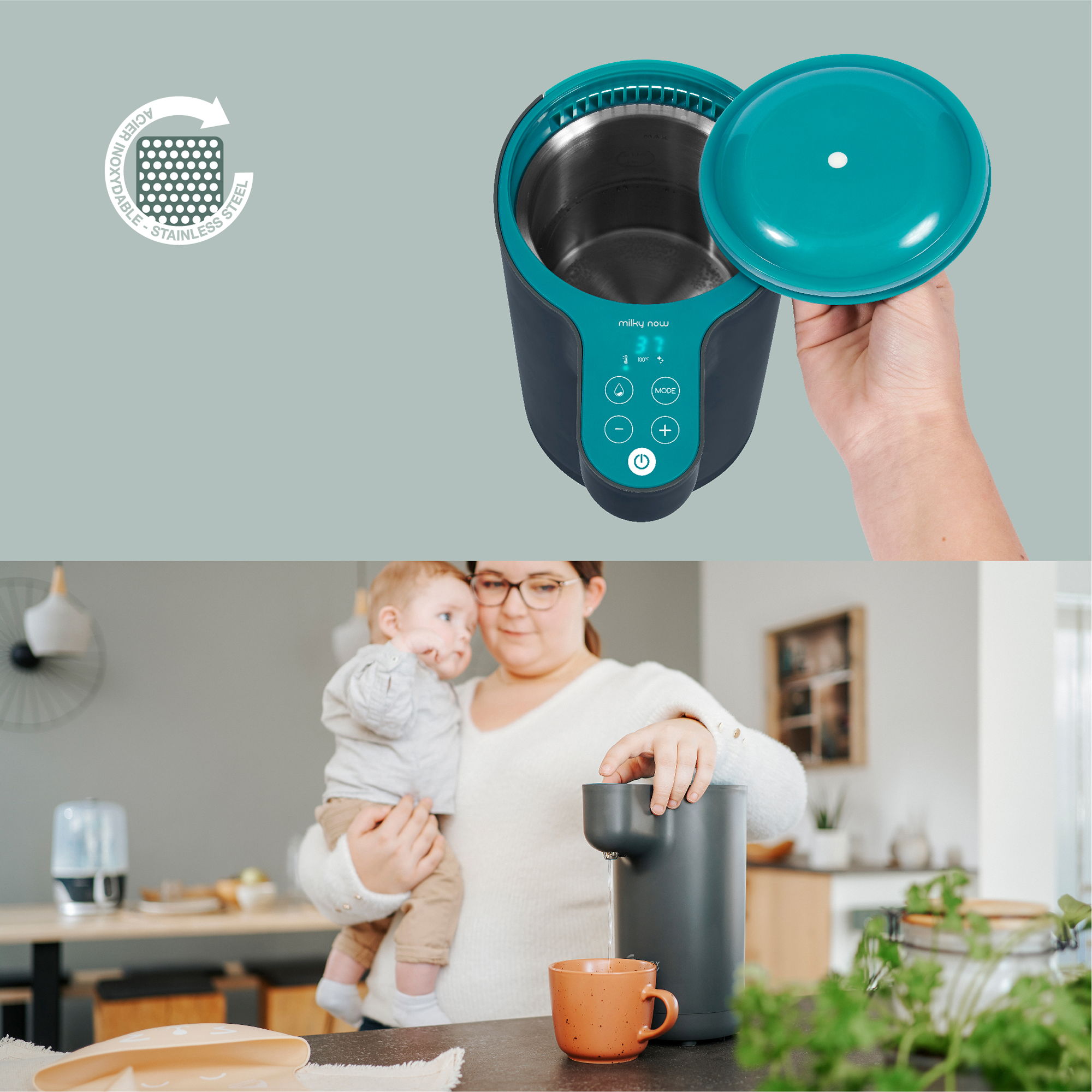 Babykostwärmer, babymoov, Schwarz – Produktansicht