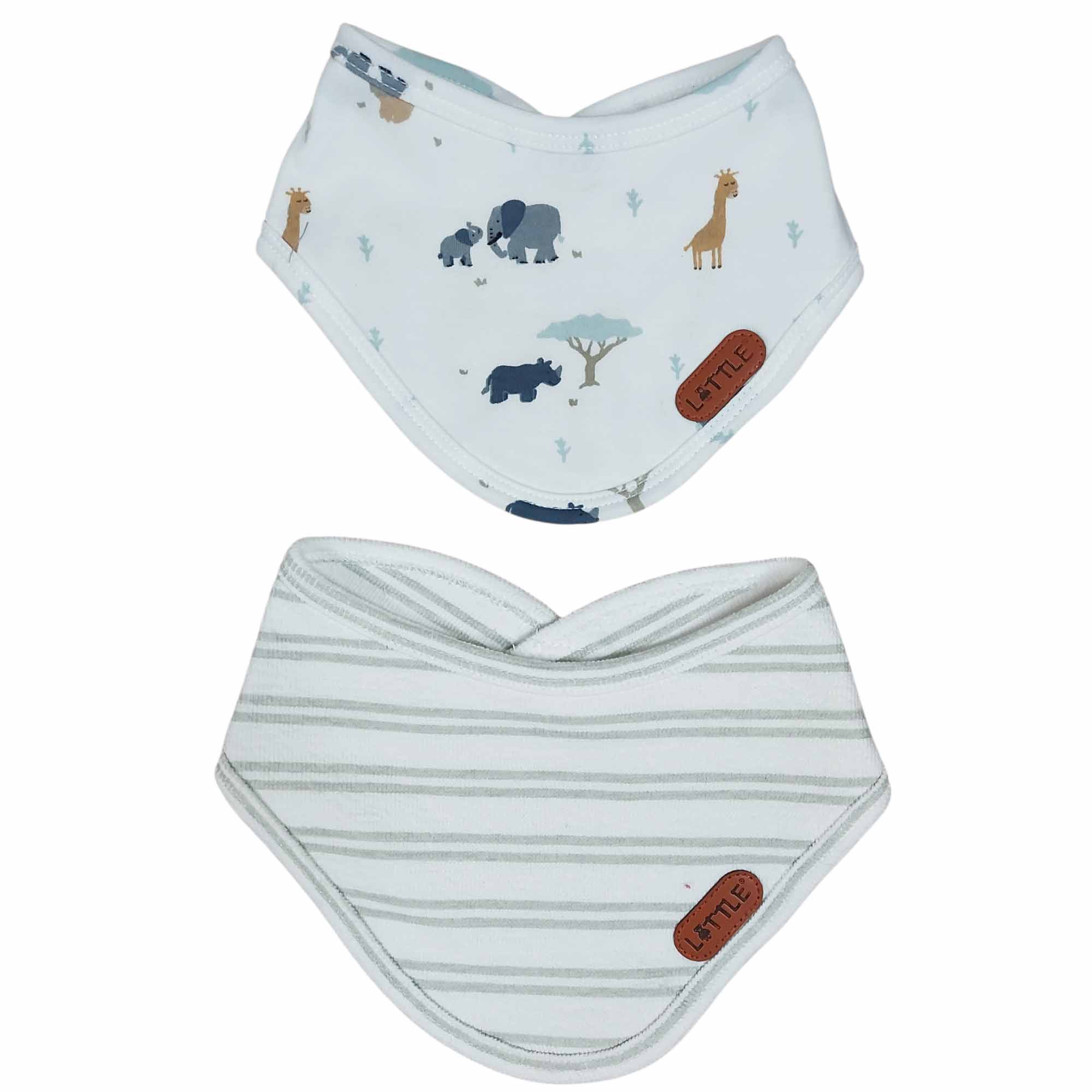 Dreieckstücher & Halstücher, LITTLE, Weiß – Besonderheit: Set bestehend aus zwei Tüchern