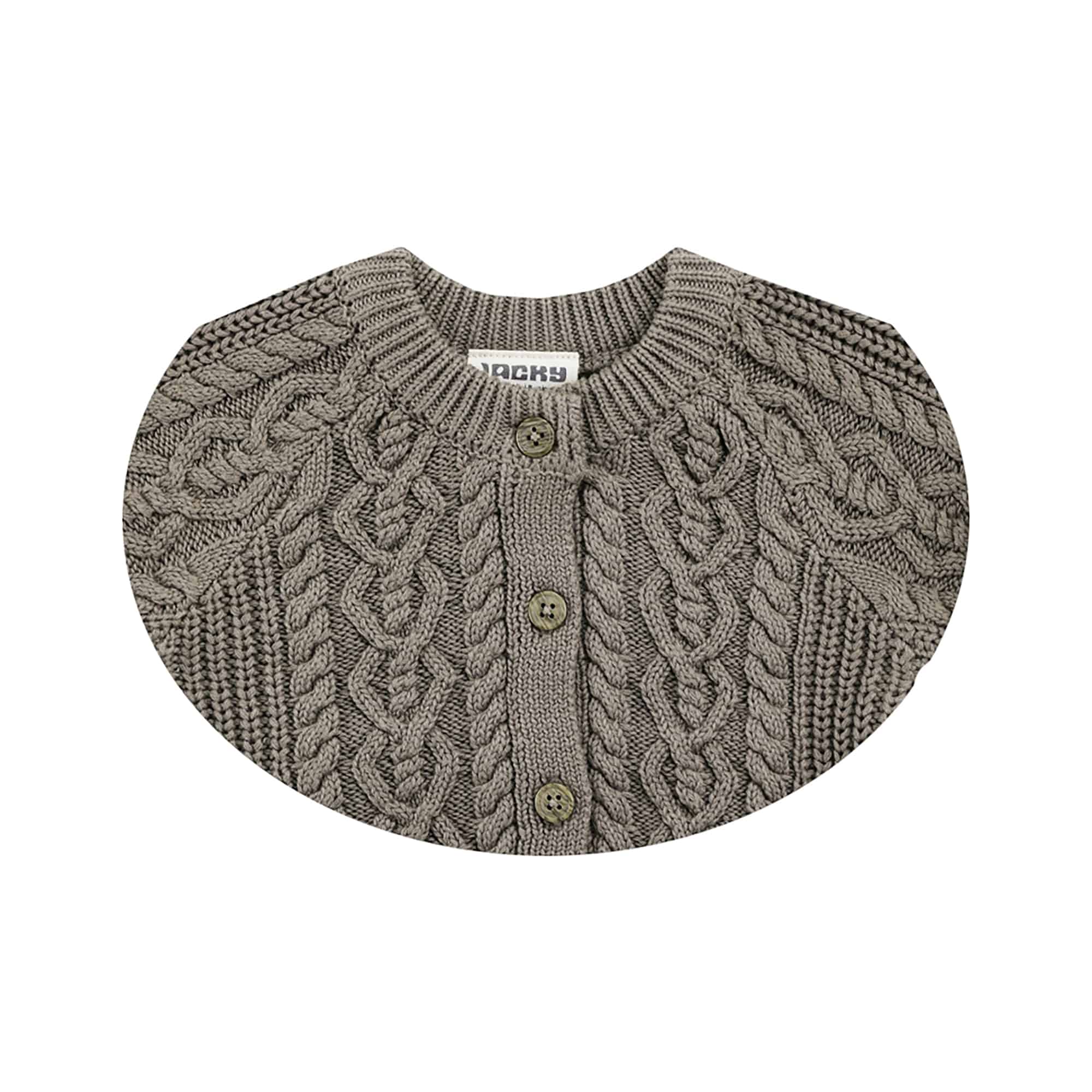 Sweat-, Fleece- & Strickjacken, JACKY, Braun – Besonderheit: aus 100% Baumwolle