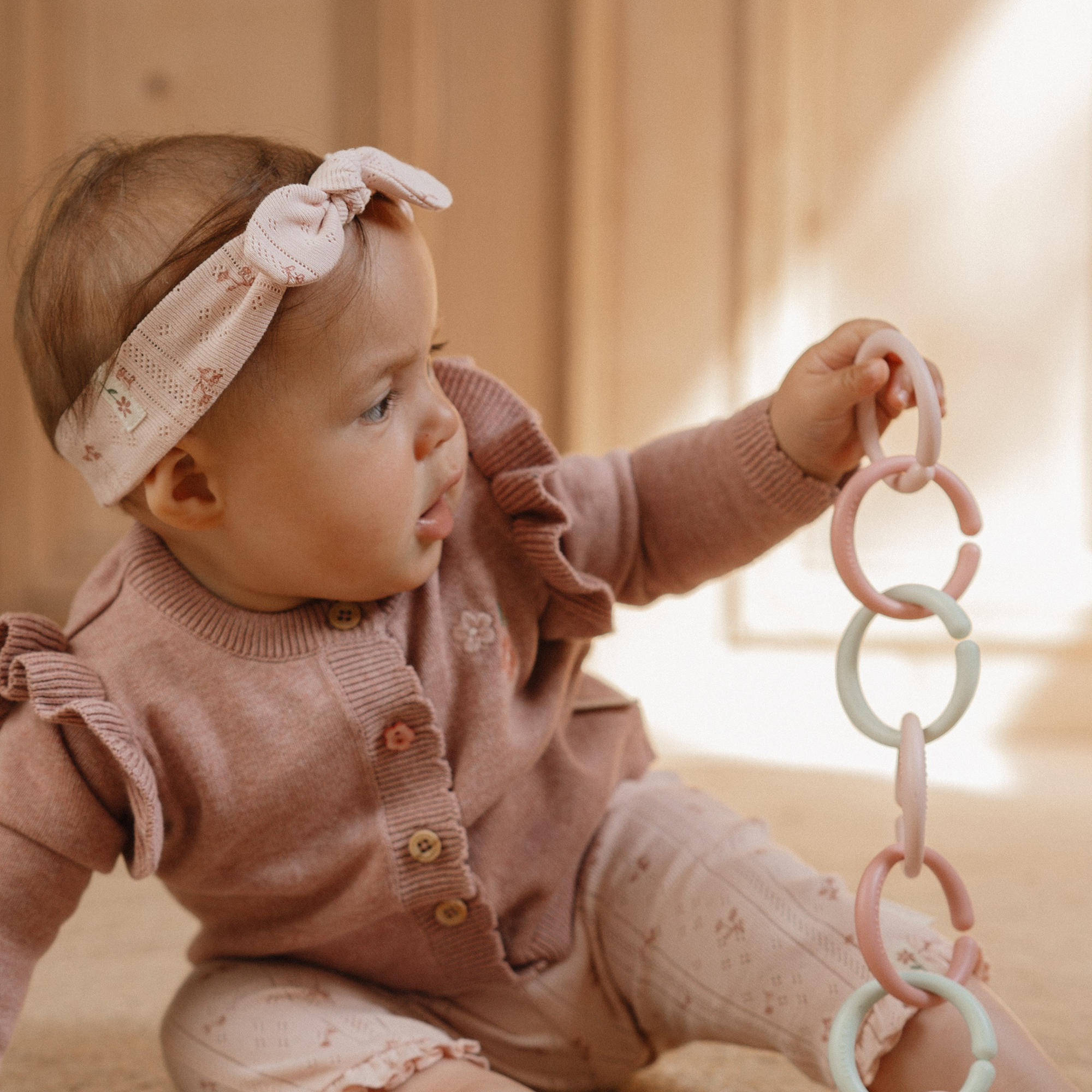 Kinderwagenketten, LITTLE DUTCH, Pink – Besonderheit: zum Befestigen von Spielzeug oder Büchern, zum Spielen und Verbinden zu einer Kette